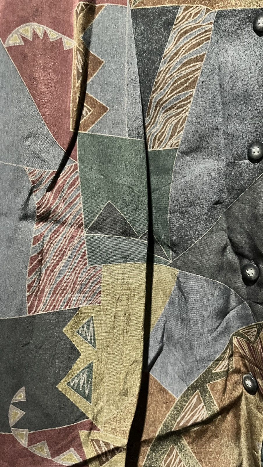 Other Vintage Geometric Longsleeves Button Down Shirt Size L / US 10 / IT 46 - 2 Thumbnail
