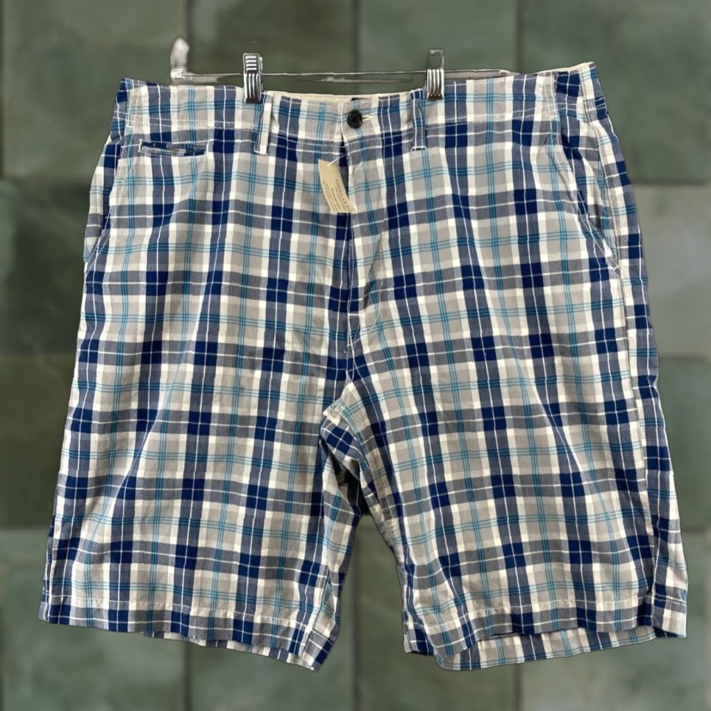 American Eagle Outfitters American Eagle Mens Board Shorts 38 Blue Plaid Classic Rise Beach NWT Size US 38 / EU 54 - 1 Thumbnail