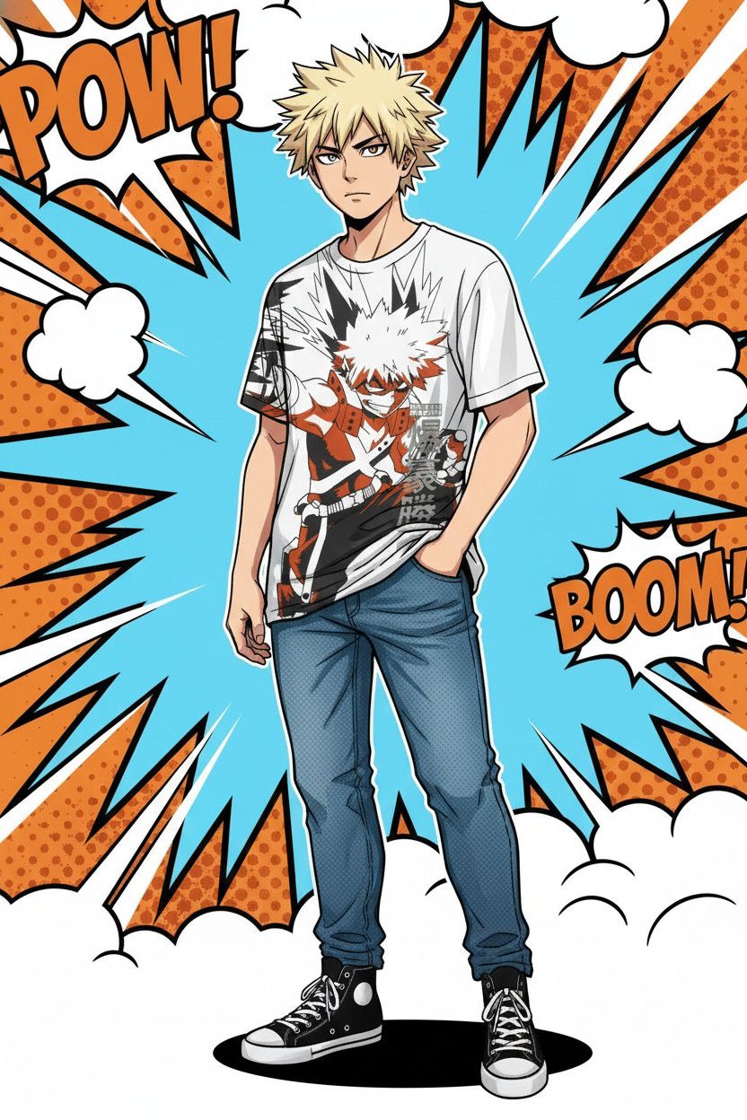 Rare Bakugo x My Hero Academia anime shirt