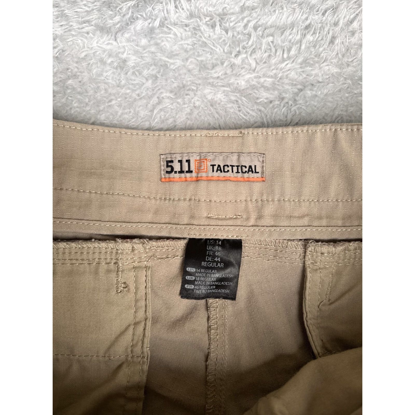 Vintage 5.11 Tactical Pants Women 14 Khaki Cargo Ripstop Work Utility Outdoor Hike 34x31 Pants Womens Mens Girls Size 36" / US 14 / IT 50 - 6 Thumbnail