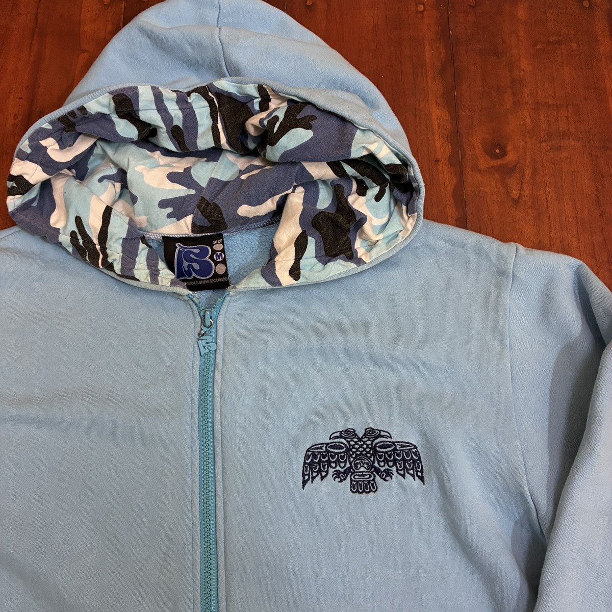 Japanese Brand Japanese brand blue-blue hoodie Size US XL / EU 56 / 4 - 2 Thumbnail