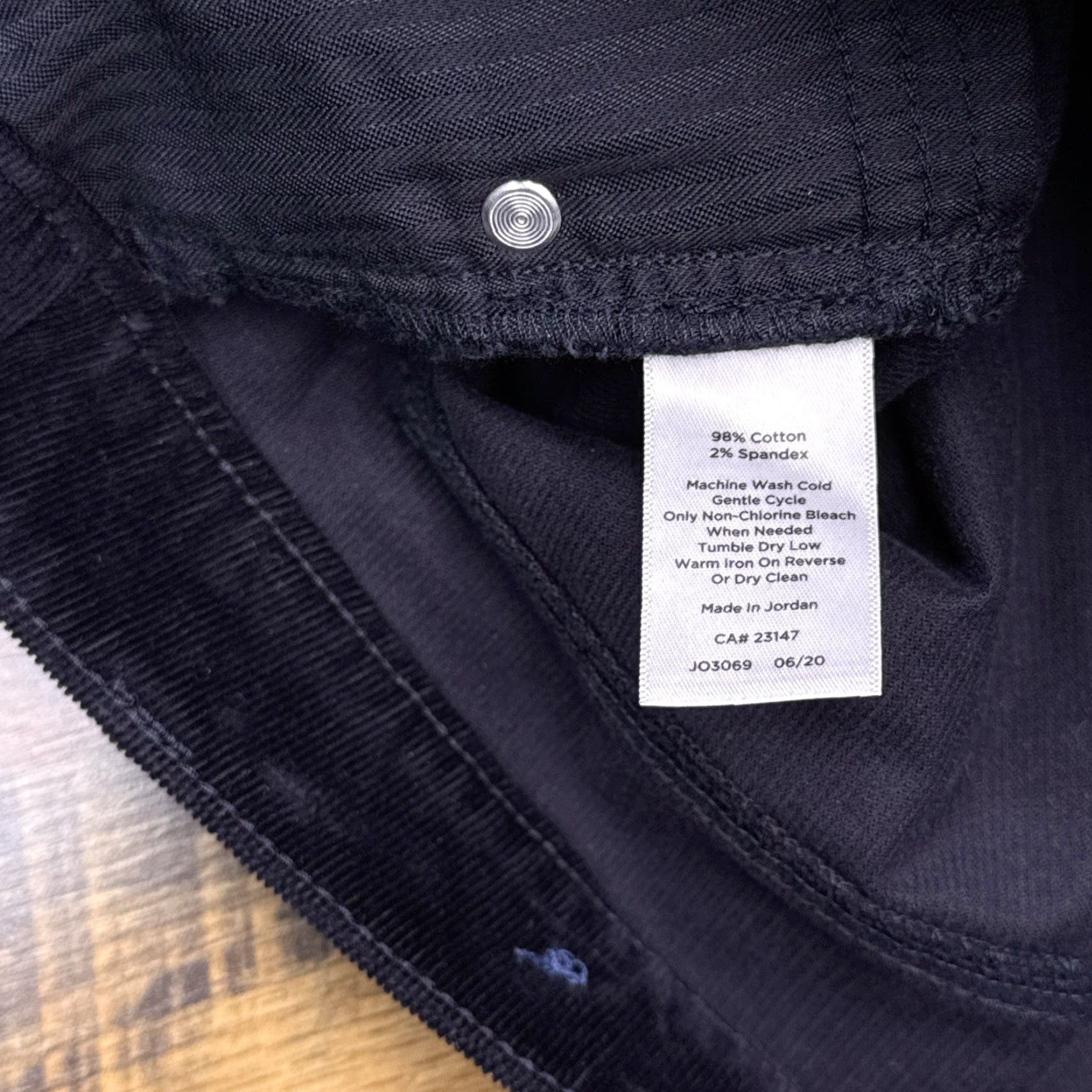 Talbots Talbots Jeans Womens 10P High Waist Straight Leg Corduroy Navy Blue Stretch 5-Pocket Regular Petite Size 32" / US 10 / IT 46 - 5 Thumbnail