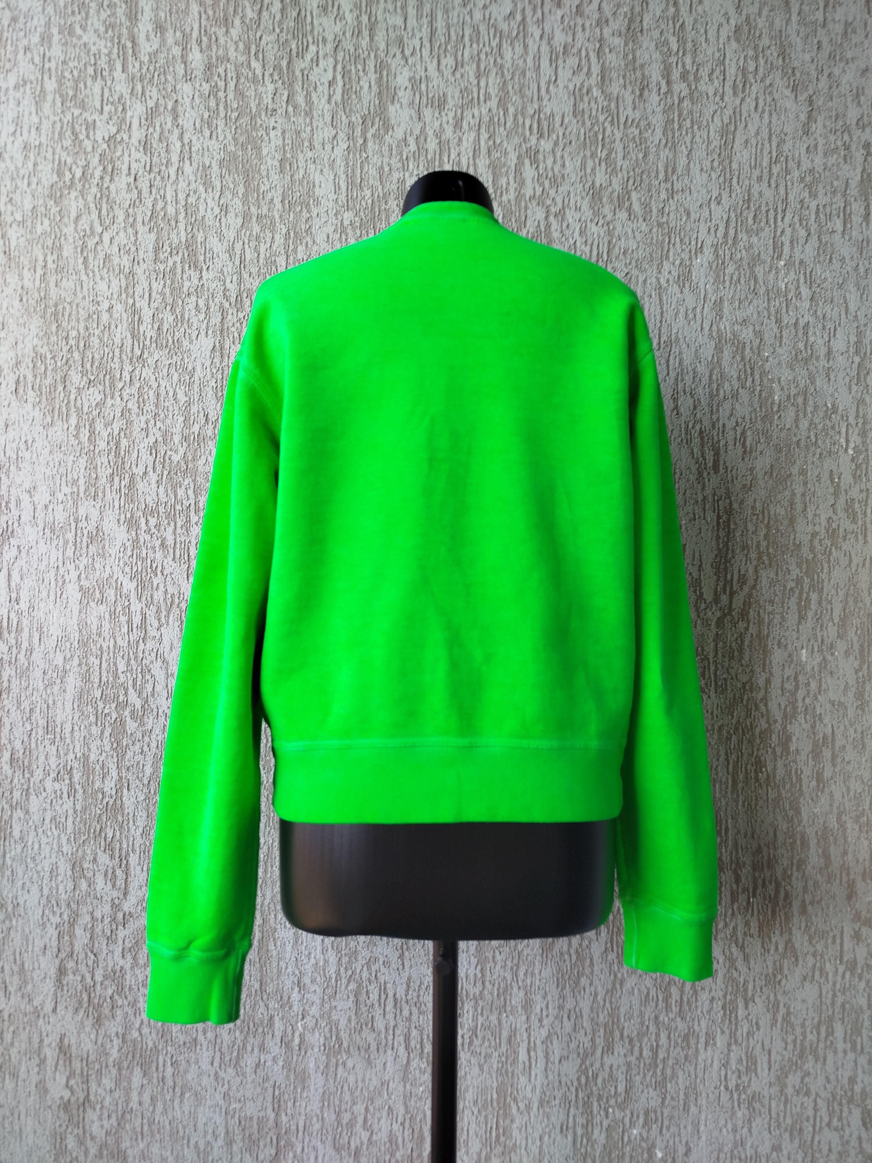 Dsquared2 Sweatshirt Neon Green Crew Neck Logo Chain Cotton Size M Size M / US 6-8 / IT 42-44 - 7 Thumbnail