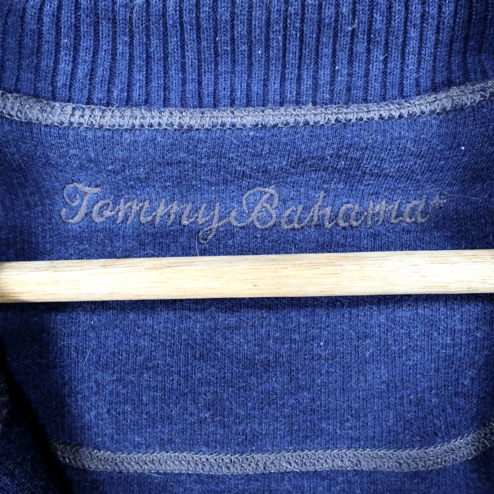 Tommy Bahama VINTAGE Tommy Bahama Quarter Zip Pullover Mens XL Gray Excellent Reversible Cotton 1745 Size US XL / EU 56 / 4 - 7 Thumbnail