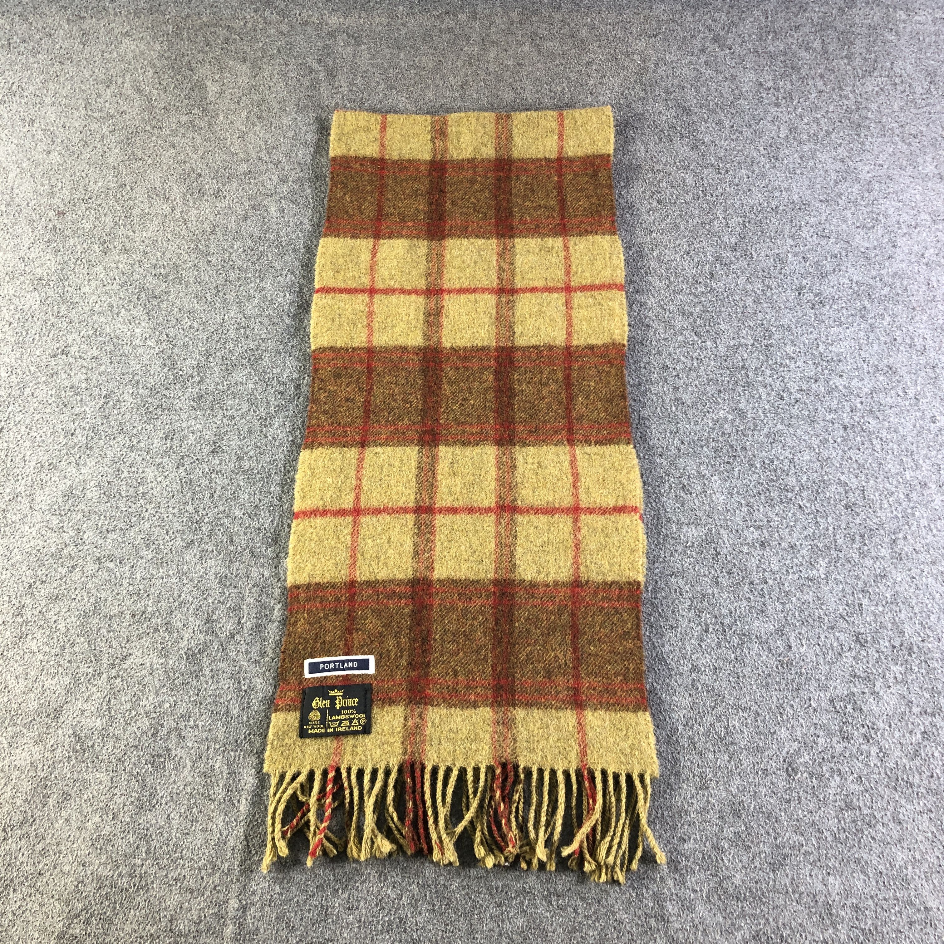 Vintage Glen Prince Tartan Wool Scarf Muffler Neckwear V2799 Size ONE SIZE - 2 Thumbnail