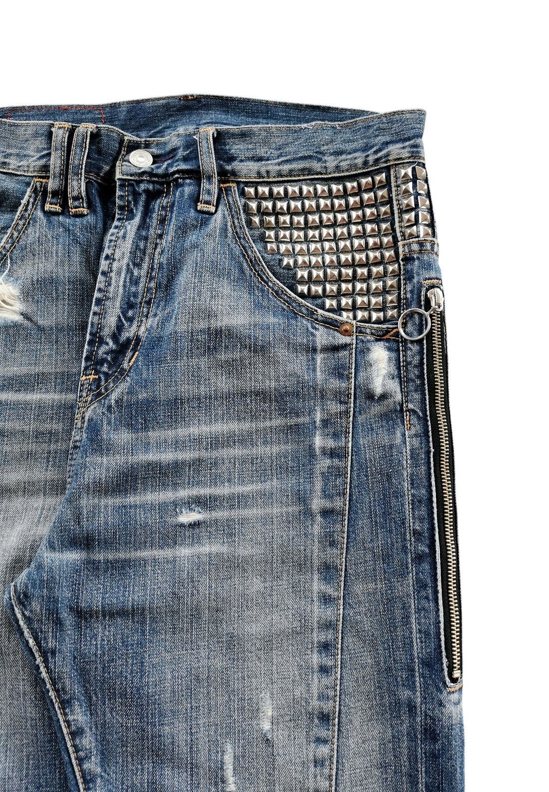 Punk and Yo Rna Inc Distressed Studded Pocket Punk Jeans Size US 30 / EU 46 - 9 Thumbnail