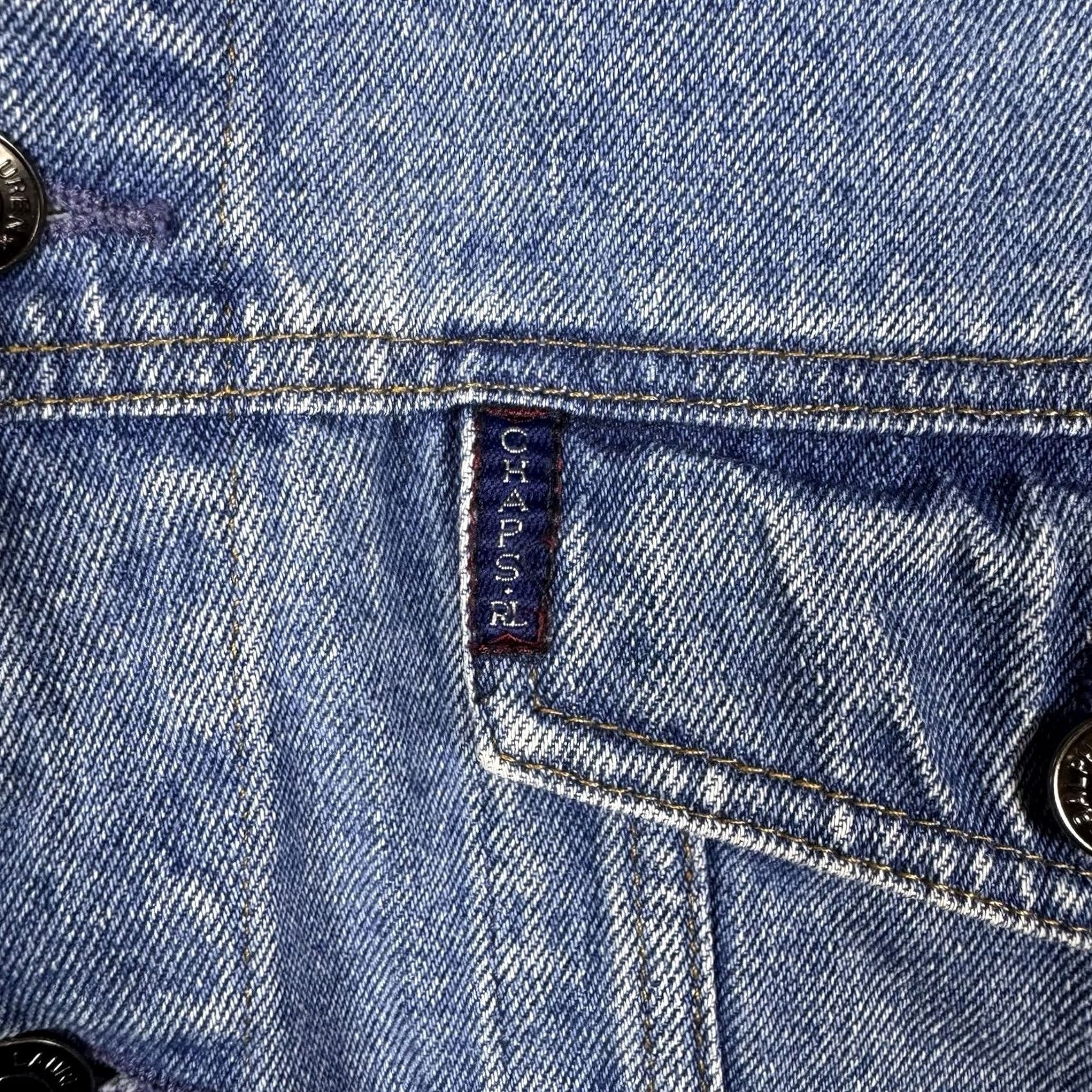 Polo Ralph Lauren VINTAGE Chaps Ralph Lauren Denim Jacket Mens M Polo 90s RL Jean Fade Trucker Grunge Y2K Size US M / EU 48-50 / 2 - 5 Thumbnail