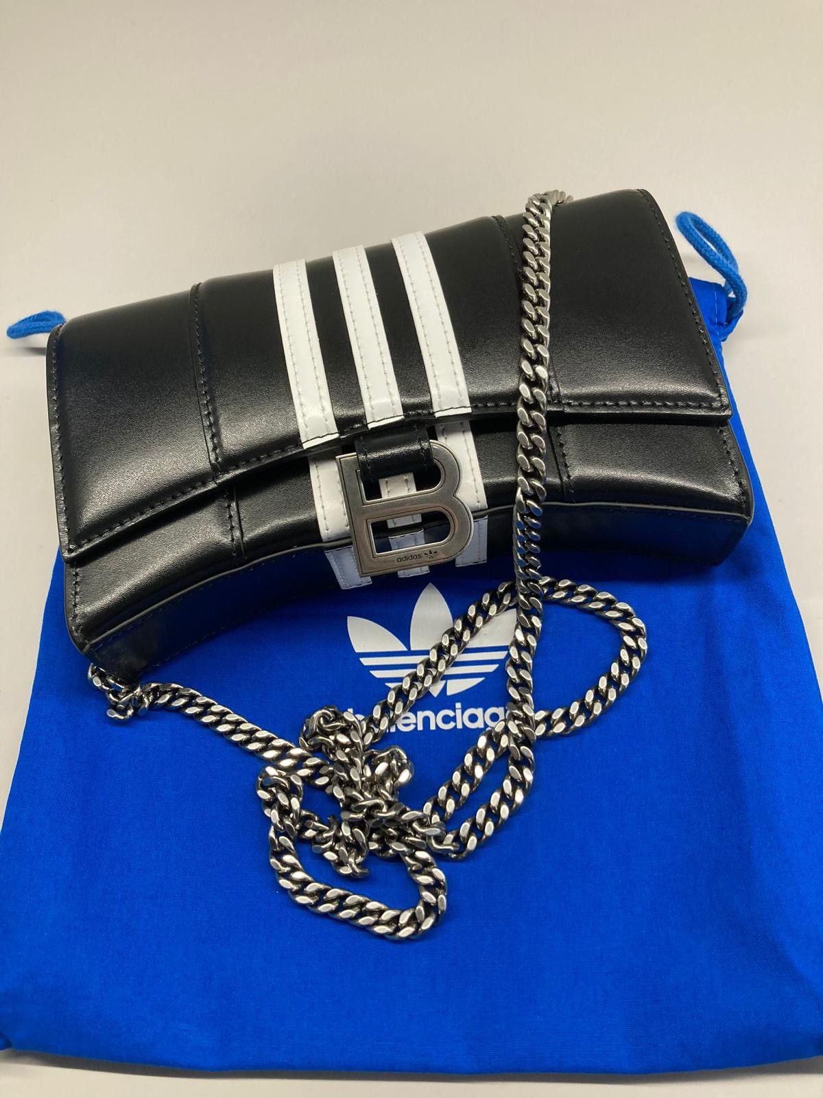 Adidas × Balenciaga 💥LIMITED💥Bale X Adidas Leather Wallet on Chain Hourglass Bag Size ONE SIZE - 1 Thumbnail