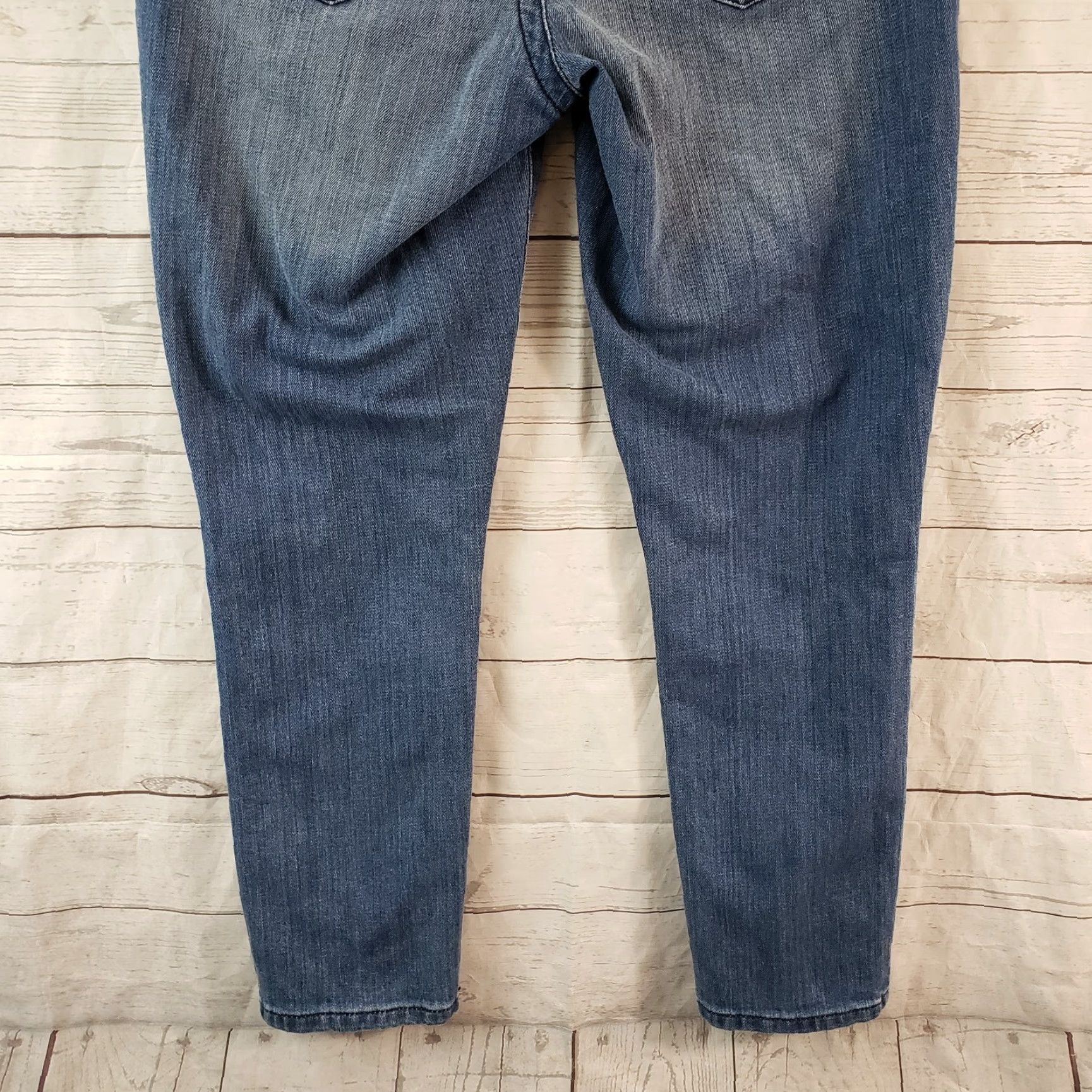 Vintage Cache Womens Crop Jeans 6 Blue Animal Print Trim Mid Rise Size 28" / US 6 / IT 42 - 5 Thumbnail