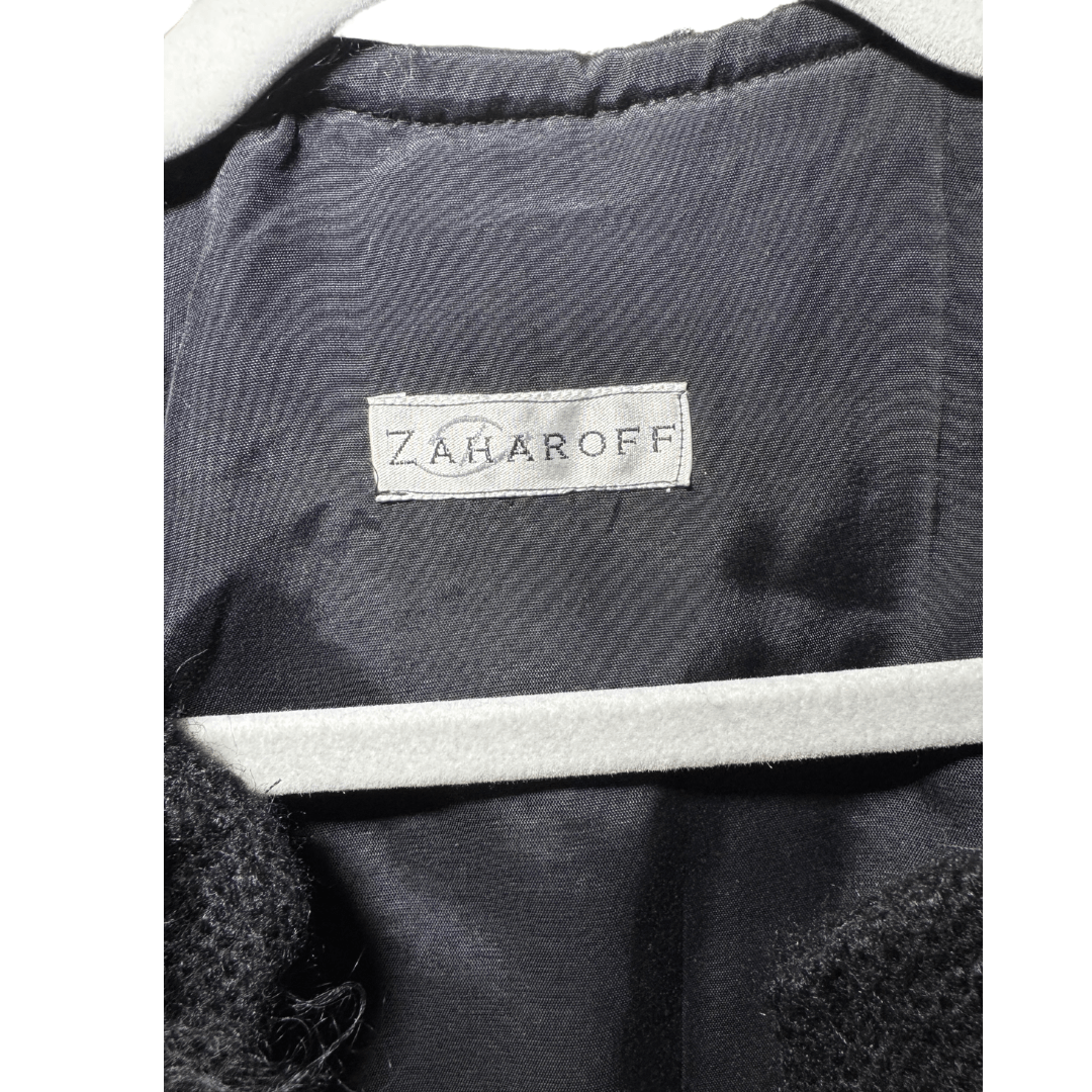 Zara Zaharoff Women's Jacket with Fur Stripes and embellishments Size L / US 10 / IT 46 - 2 Thumbnail