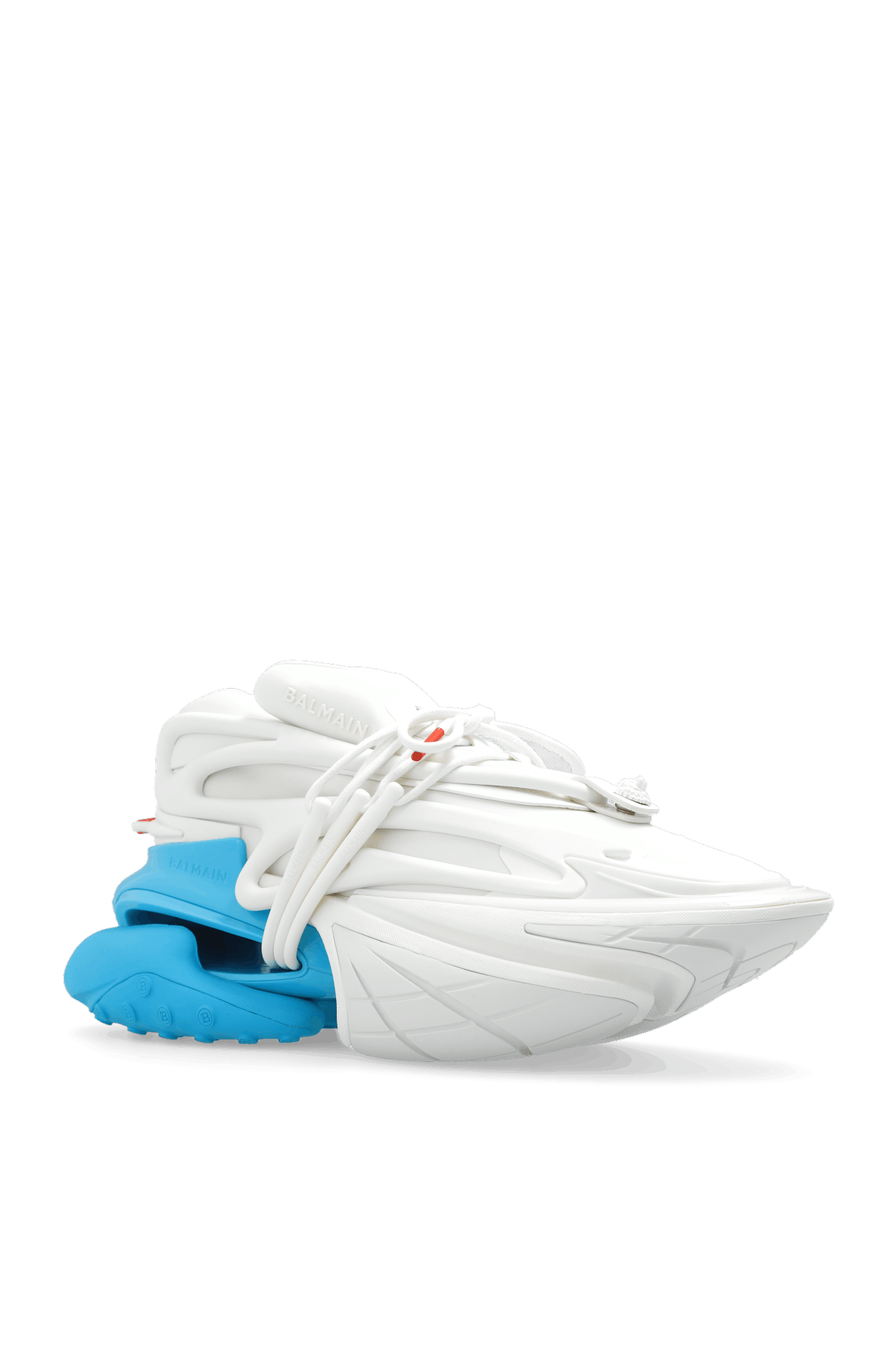 Balmain o1s1wg110425 Unicorn Low-Top Sneakers in White Blue Size US 11 / EU 44 - 4 Thumbnail