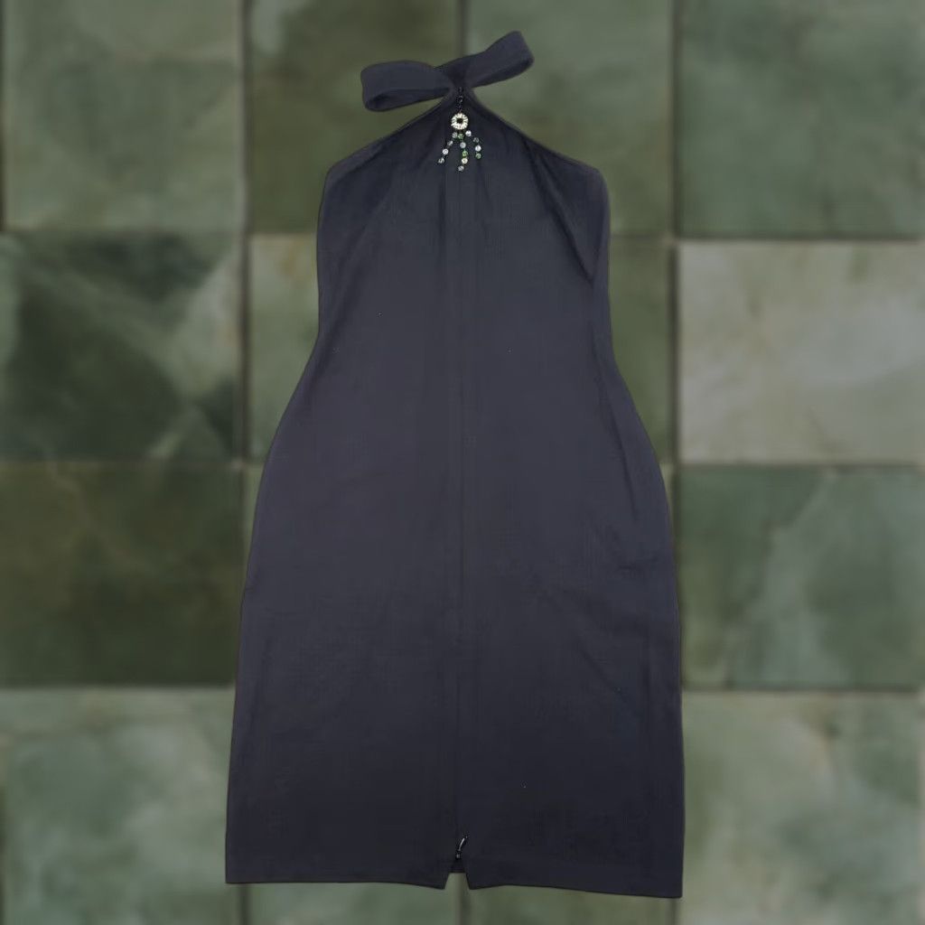 St. John St John Dress Women's 2 Black Halter Beaded Neck Evening Jewel Shift Long Party/Cocktail Size XS / US 0-2 / IT 36-38 - 1 Thumbnail