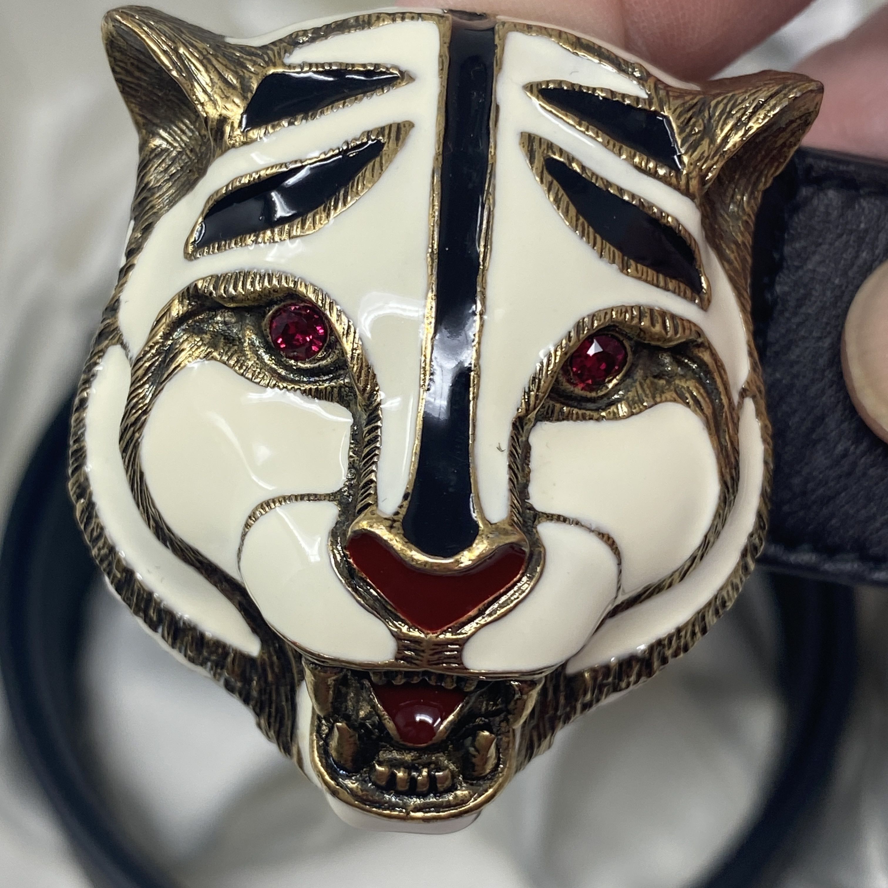 Gucci Rare Gucci Calfskin Tiger Head Buckle Size ONE SIZE - 1 Thumbnail