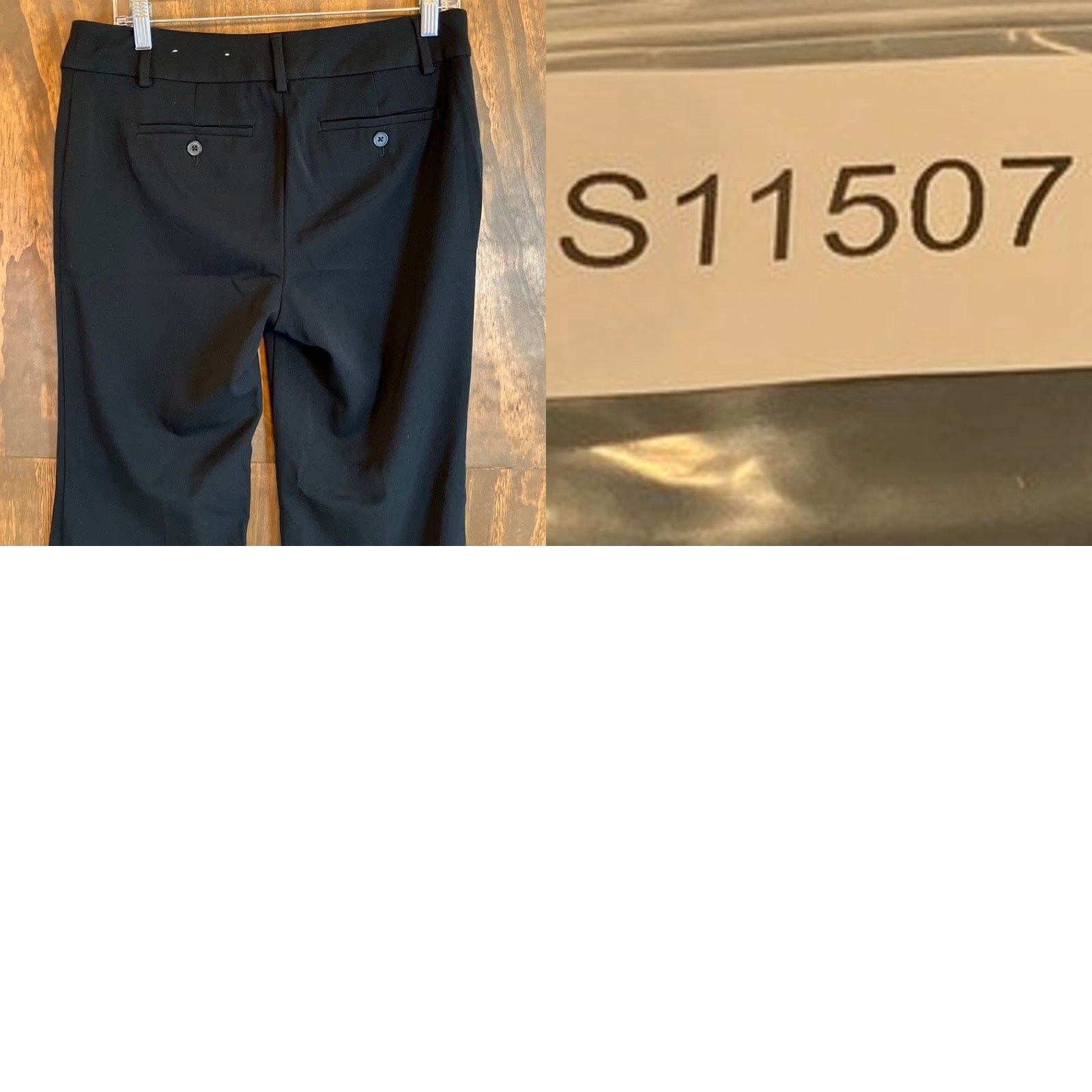 Loft LOFT Outlet Womens Pants Black Petite Mid Rise Stretch 6P Dress Pants Wide-Leg Size 28" / US 6 / IT 42 - 9 Thumbnail