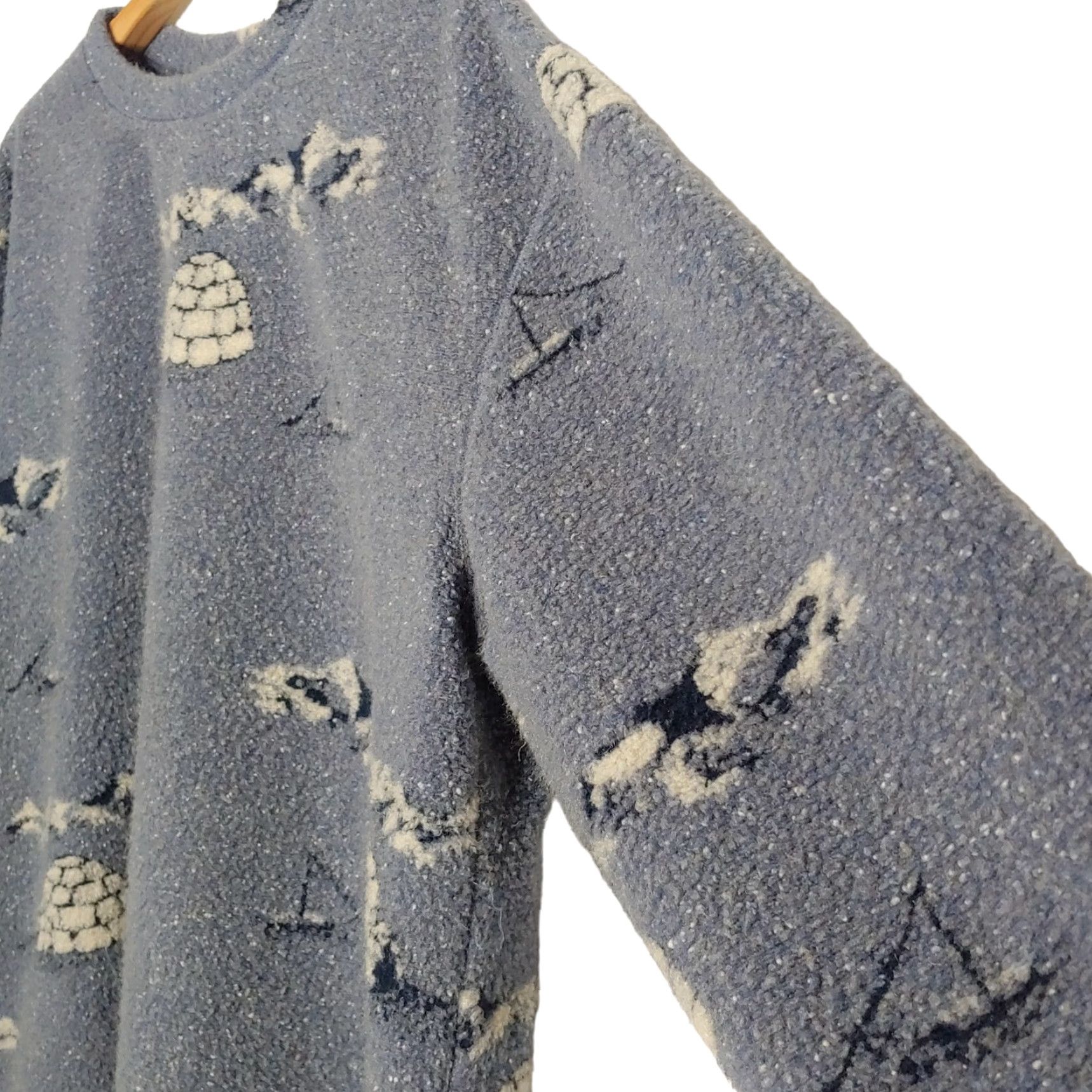 Vintage VINTAGE Woolrich Fleece Shirt XL Blue Igloo Ice Fishing Sweatshirt Snow Ski USA Womens Size XL / US 12-14 / IT 48-50 - 3 Thumbnail