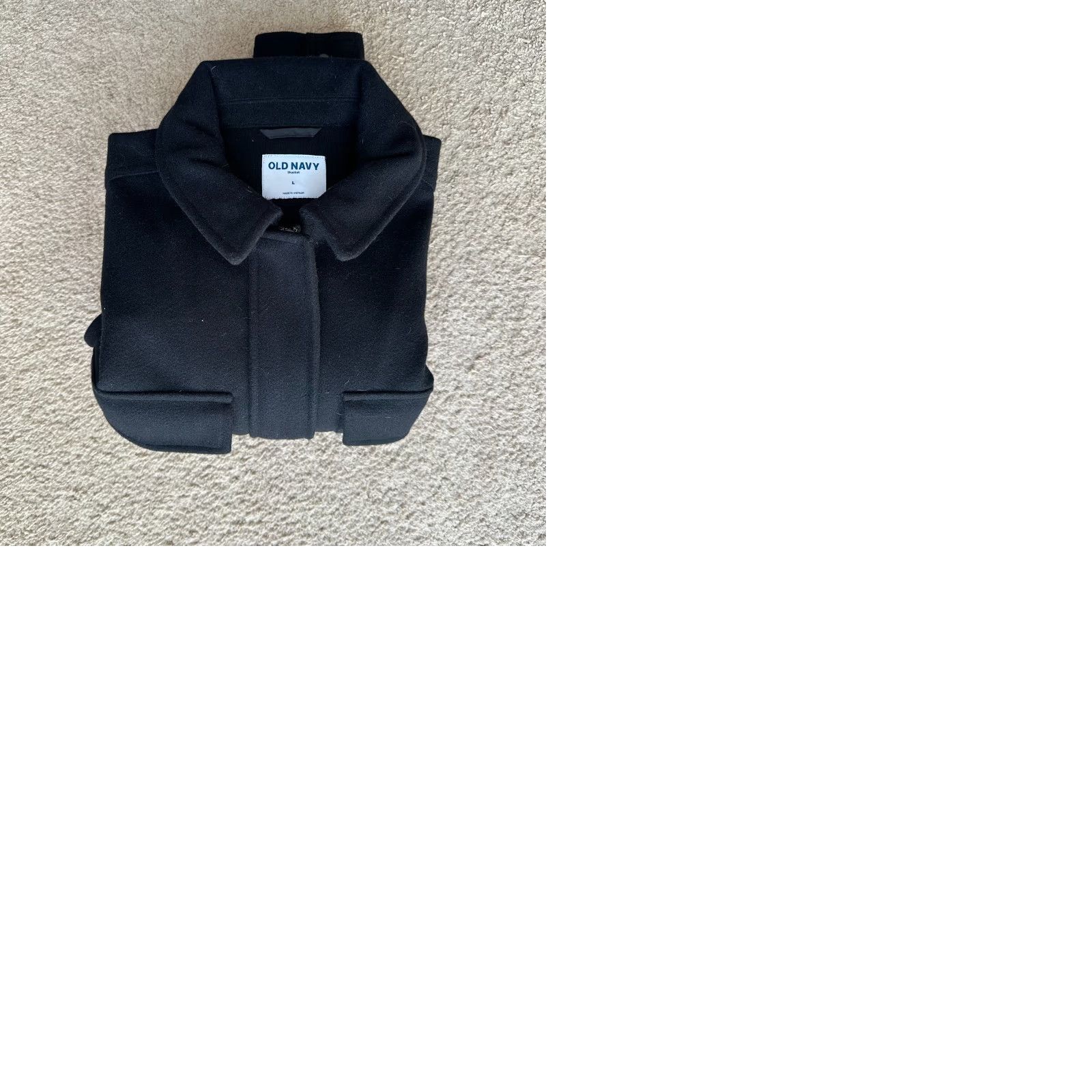 Old Navy Old Navy Jacket Womens Large Full Zip Point Collar Cropped Black Polyester Size L / US 10 / IT 46 - 9 Thumbnail
