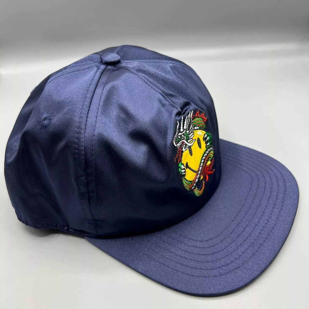 Market Market x Smiley Logo Hat Men Navy Blue Snap Back Cap New Size ONE SIZE - 3 Thumbnail