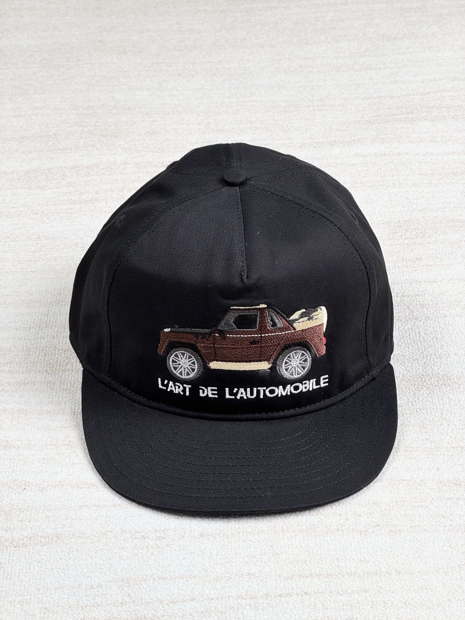 【希少】KAR L'Art de L'Automobile cap KAR L'Art De L'Automobile: Men's L'Art Cap White 308 (Black