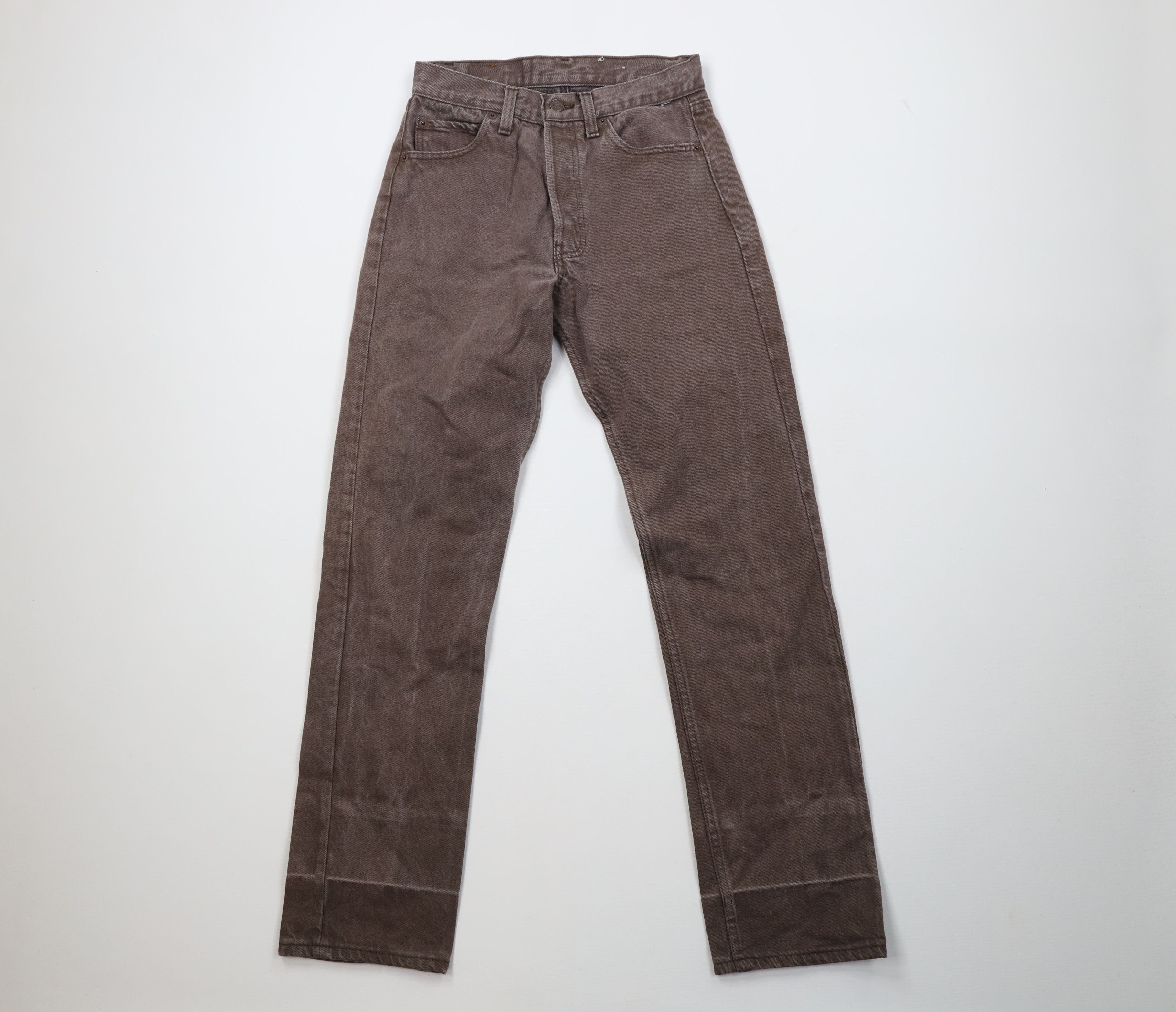 Levi's Vintage 80s Levis 501xx Button Fly Original Jeans Brown USA Size US 28 / EU 44 - 1 Thumbnail