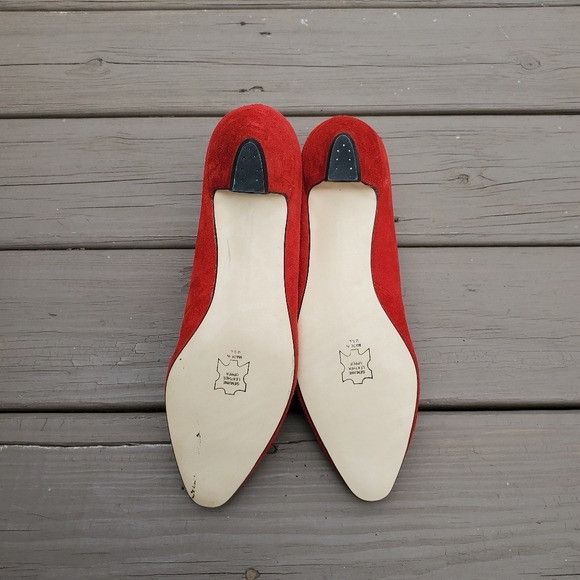 Vintage Vintage 80s Red Suede Leather Retro Pin Up Girl Lace-up Boot Size US 11 / IT 41 - 6 Thumbnail