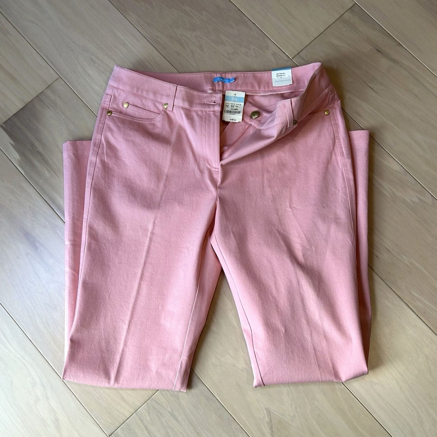 J.McLaughlin J. McLaughlin Dixie Slim Fit Stretch Pant Blush Pink Women’s 12 Slim Fit Pants Casual Travel Party/Cocktail Pink 90s City Beach Comfort Womens Size 34" / US 12 / IT 48 - 5 Thumbnail