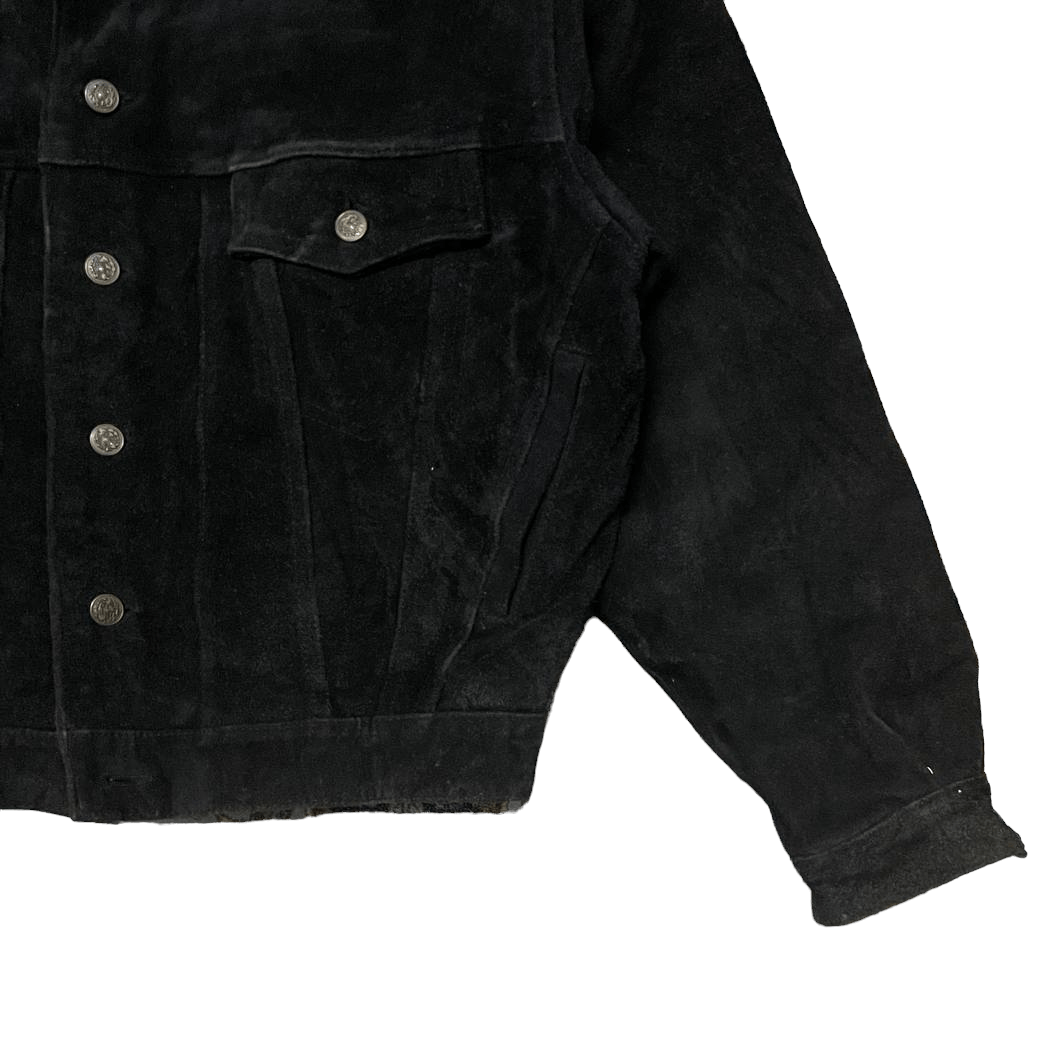 Leather Vintage Trucker Jacket Cowhide Suede Leather Size US L / EU 52-54 / 3 - 4 Thumbnail