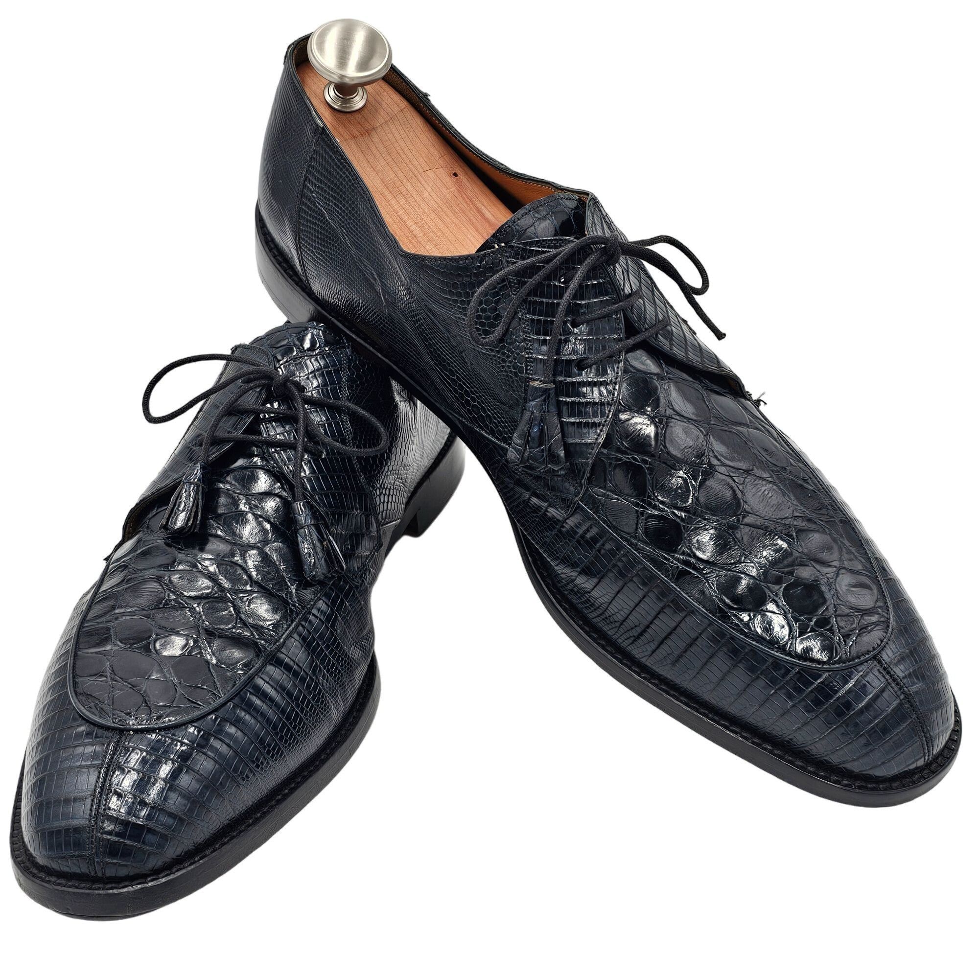 Other Vintage Exotic Black Teju Lizard and Alligator Men 15 Paolo Size US 15 / EU 48 - 10 Thumbnail