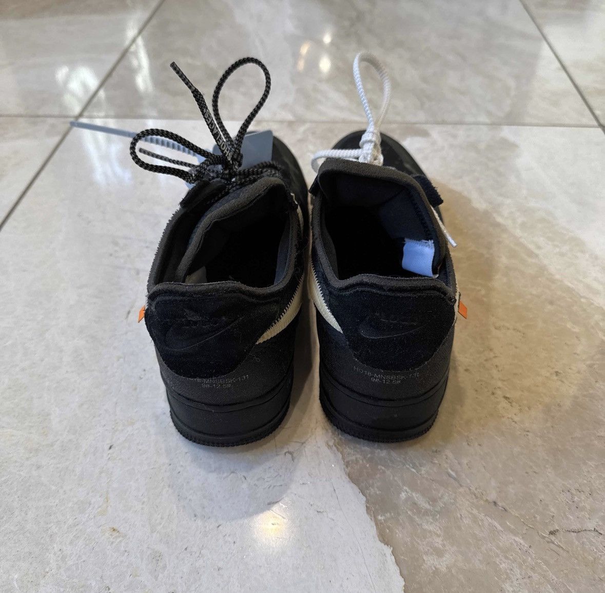 Nike × Off-White Off White x Nike Air Force 1 Low 'Black' Size US 12 / EU 45 - 4 Thumbnail