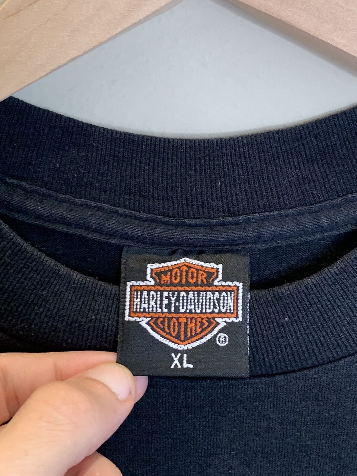 Harley Davidson × Vintage *RARE* Vintage 1991 3D Emblem Harley Davidson Eagle T-Shirt Size US XL / EU 56 / 4 - 8 Thumbnail