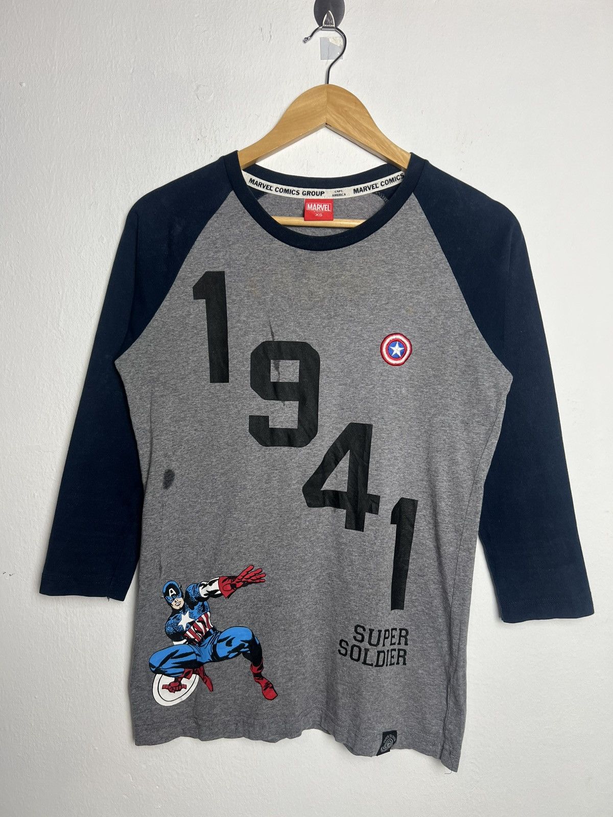 Marvel Comics Captain America 1941 Super Soldier Raglan Marvel Tee Size US M / EU 48-50 / 2 - 1 Thumbnail