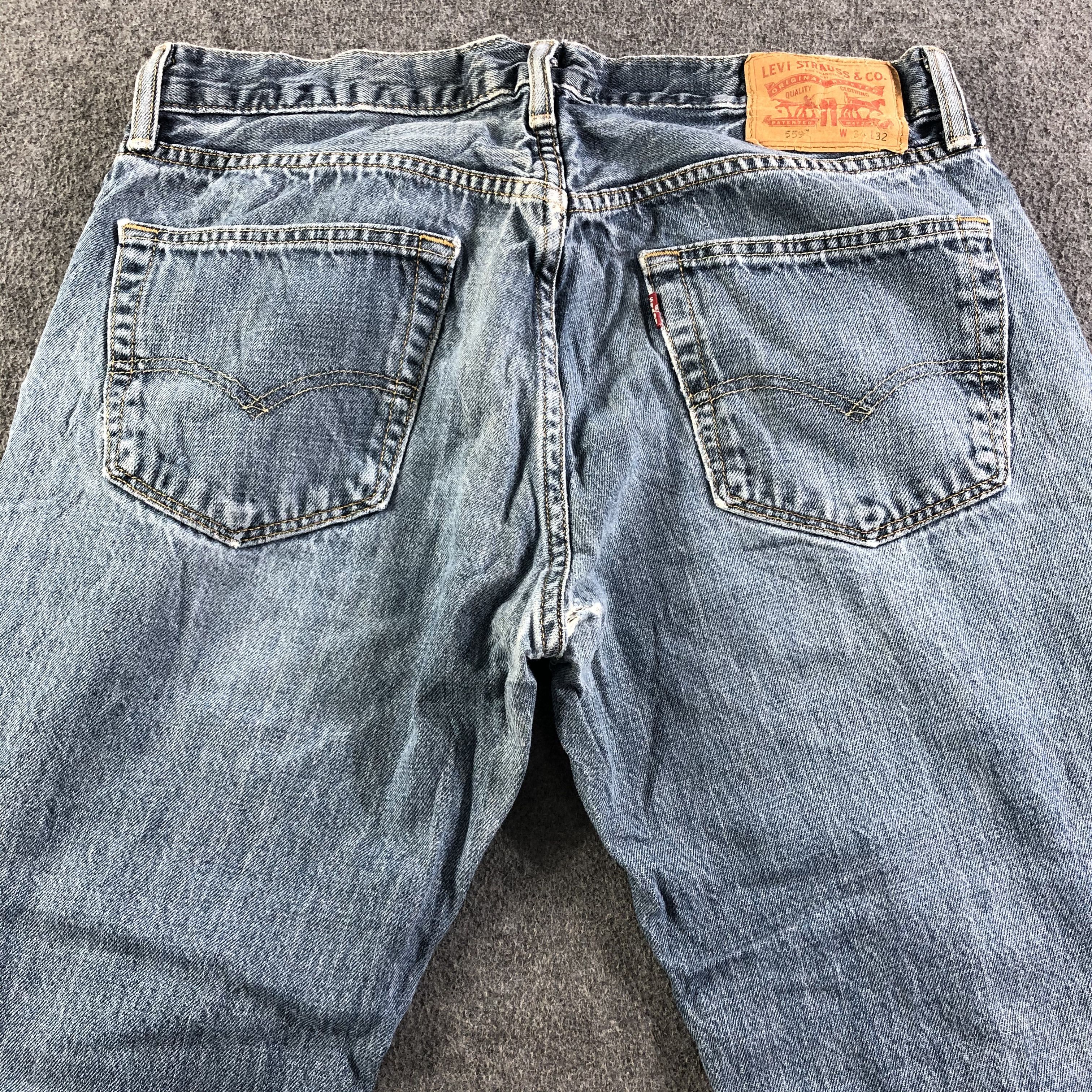 Levi's Vintage Blue Wash Levis 559 Jeans-J3314 Size US 35 - 4 Thumbnail