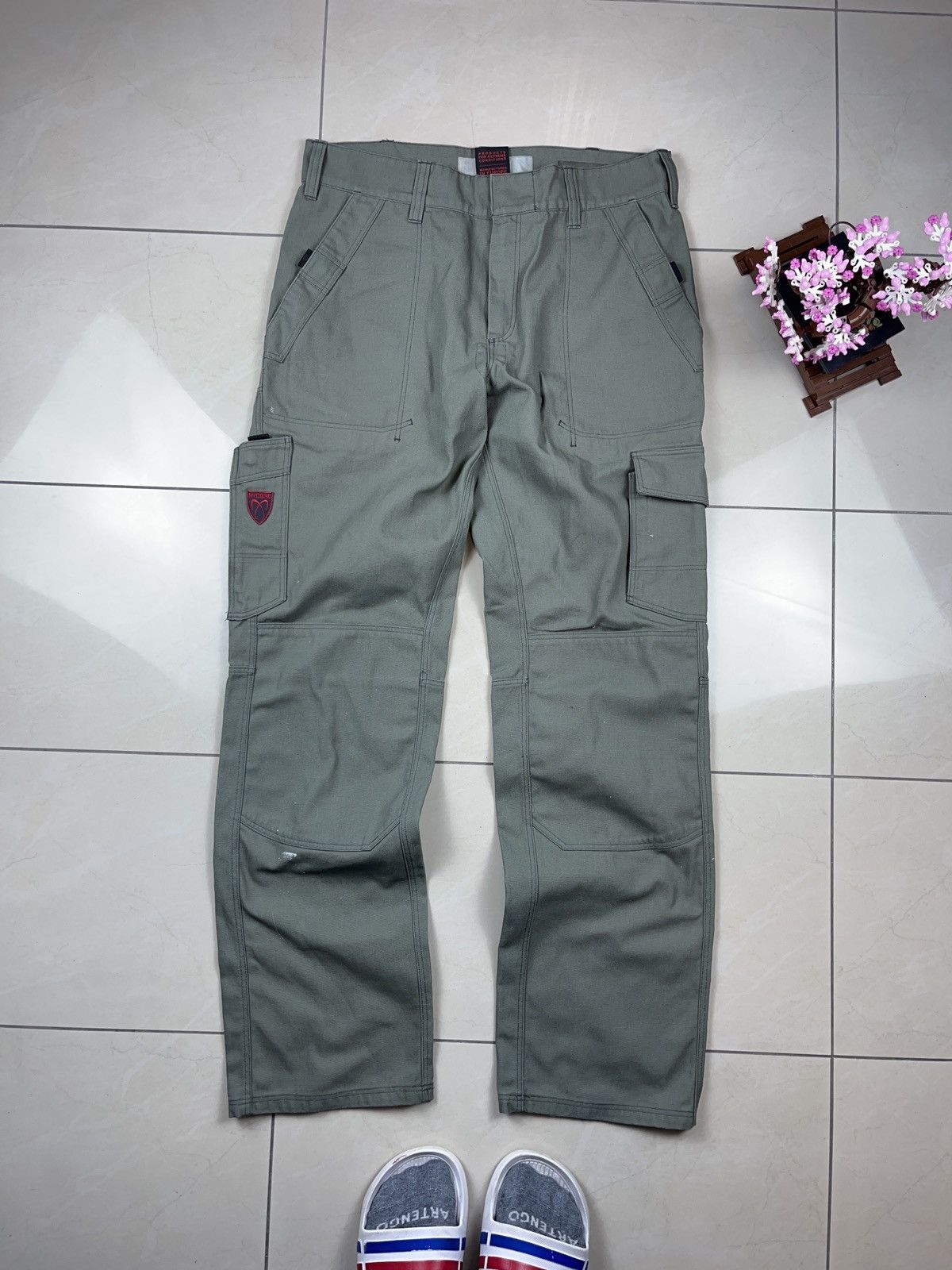 Japanese Brand × Vintage ➕ vintage made in eu double knee trousers workwear rave Size US 34 / EU 50 - 1 Thumbnail