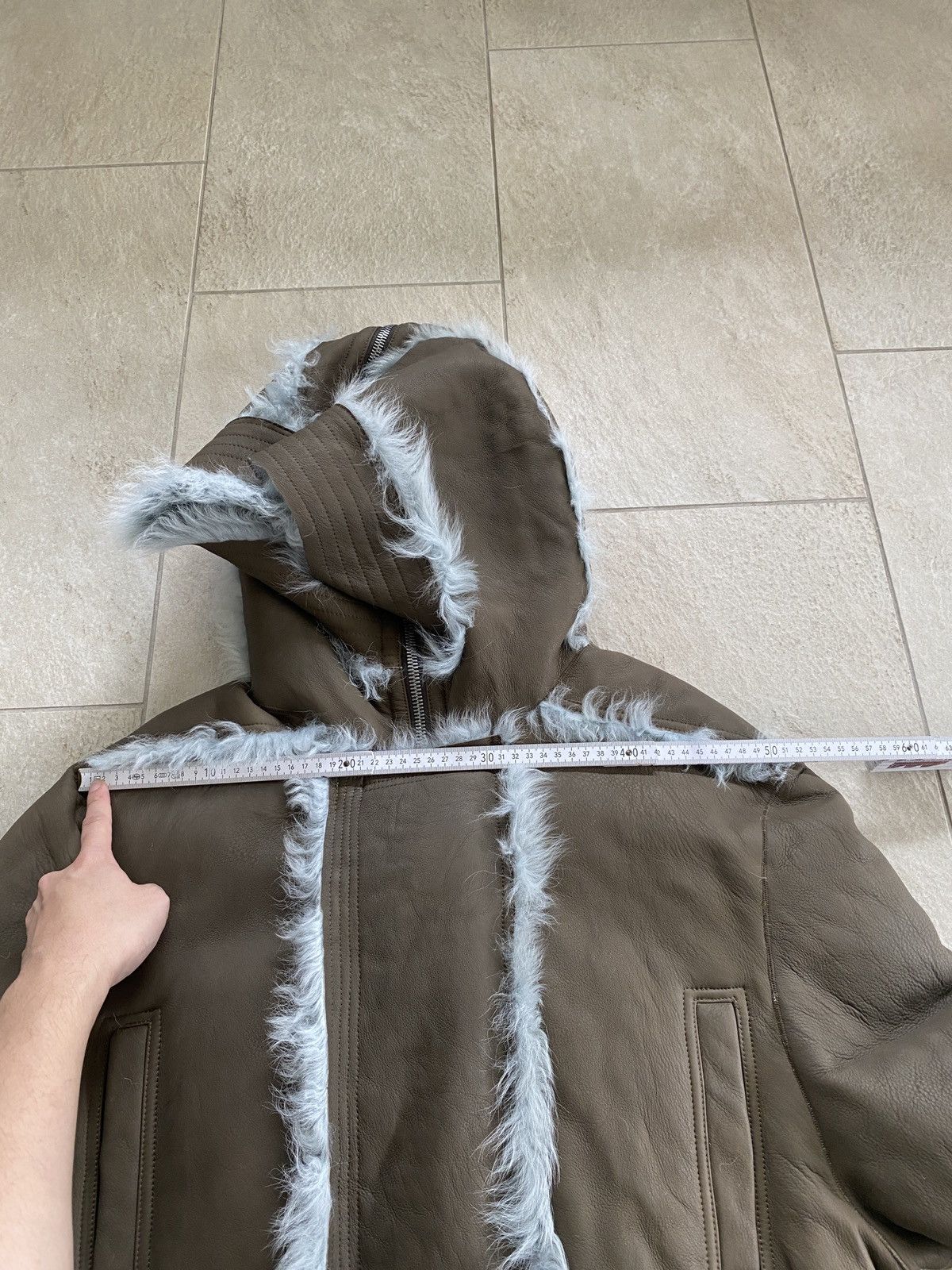Rick Owens FW24 PORTERVILLE ALICE PARKA IN BLUE TOSCANA SHEARLING Size US M / EU 48-50 / 2 - 19 Thumbnail