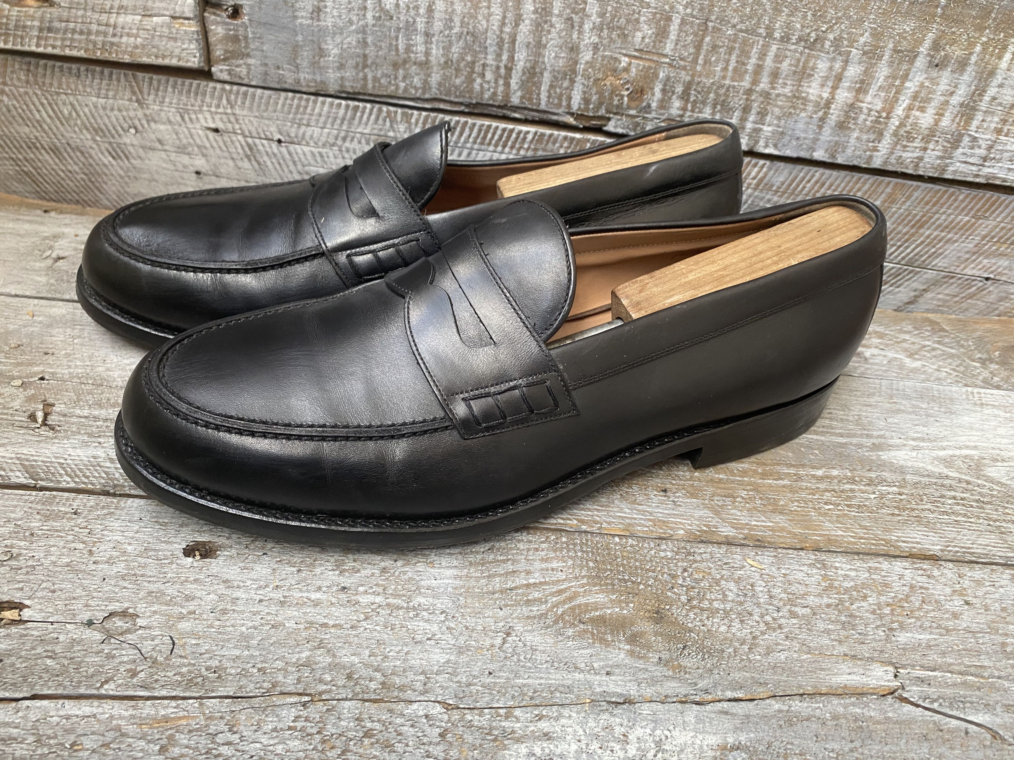Heinrich Dinkelacker Heinrich dinkelacker black leather penny loafer uk 10 Size US 11 / EU 44 - 3 Thumbnail
