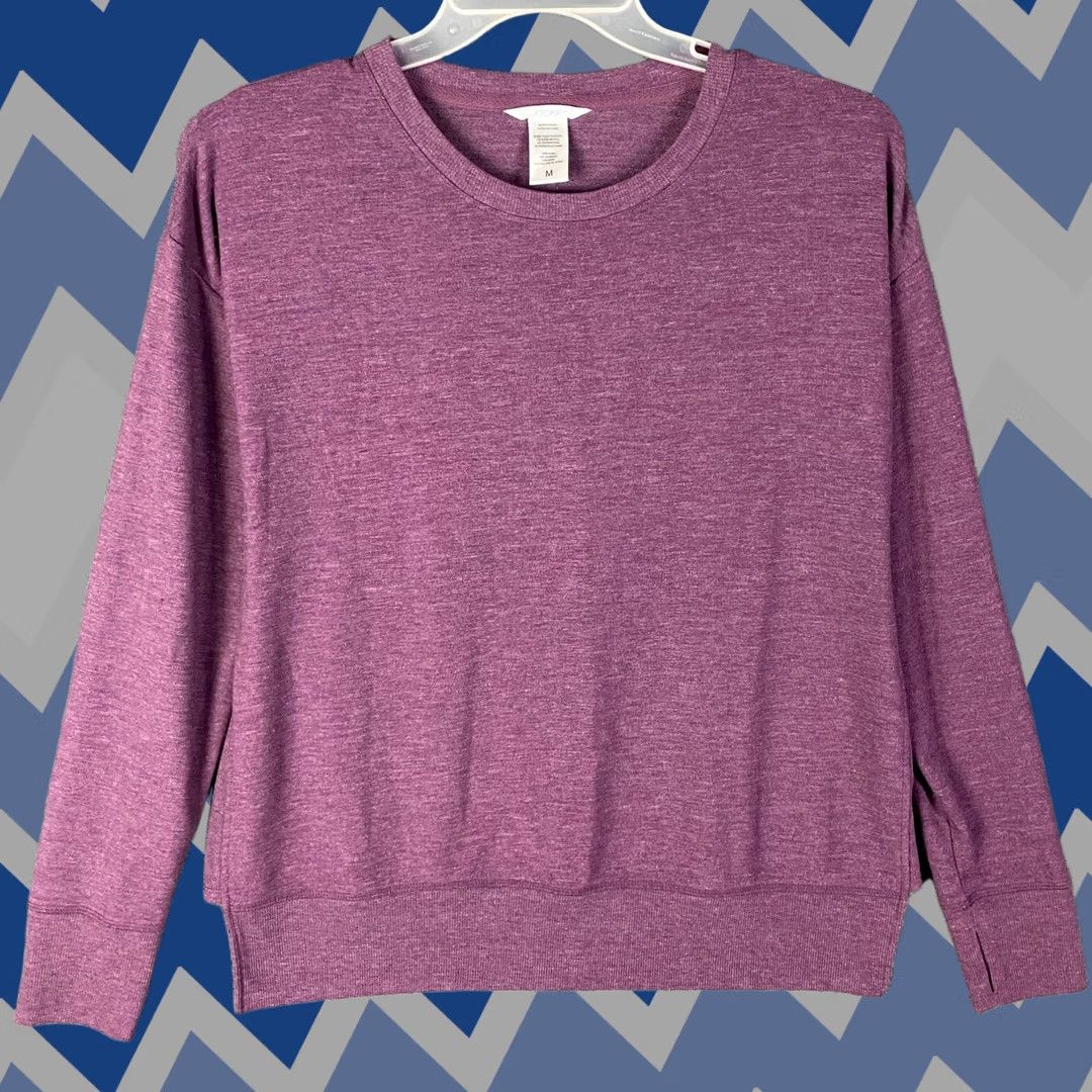 Jockey Jockey Sweatshirt Women Medium Pullover Purple Polyester Blend Adults M Size M / US 6-8 / IT 42-44 - 1 Thumbnail