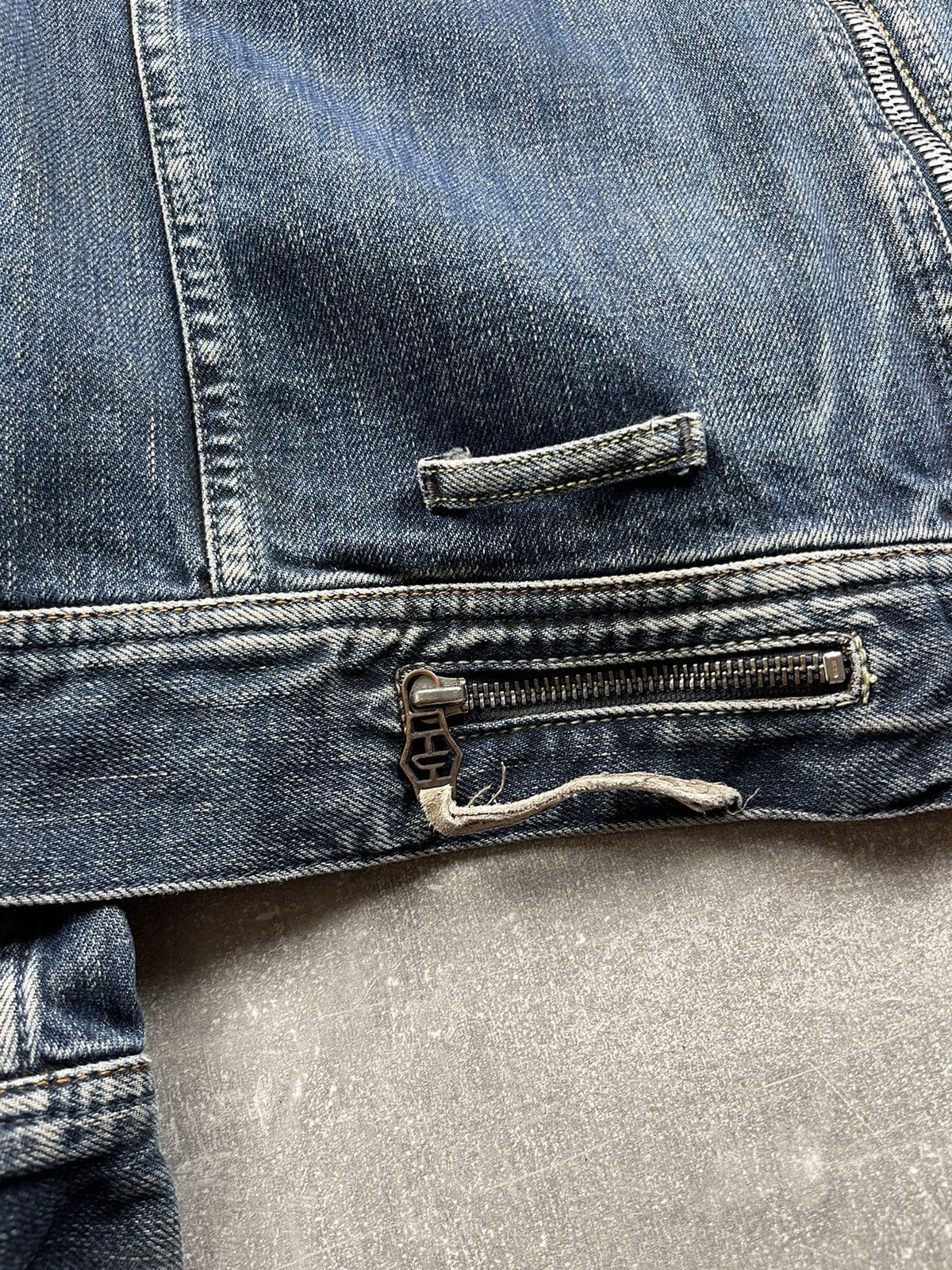 Diesel × Vintage Diesel Rare Denim Vintage Faded Jacket Biker Distressed Size US XL / EU 56 / 4 - 7 Thumbnail