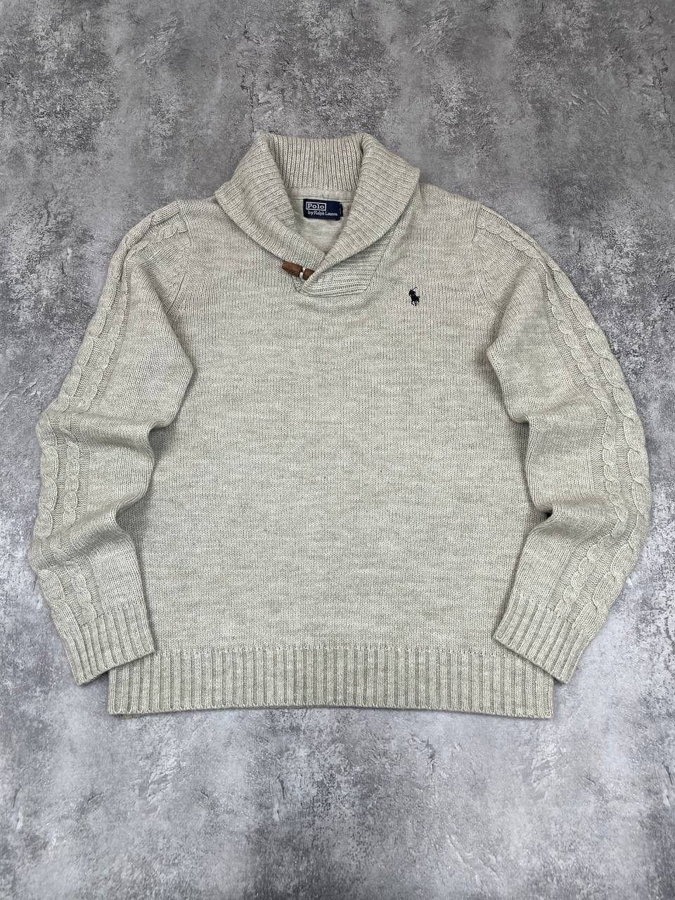 Polo Ralph Lauren Polo Ralph Lauren Men VintageShawl Collar Cable Knit Sweater Size US L / EU 52-54 / 3 - 1 Thumbnail