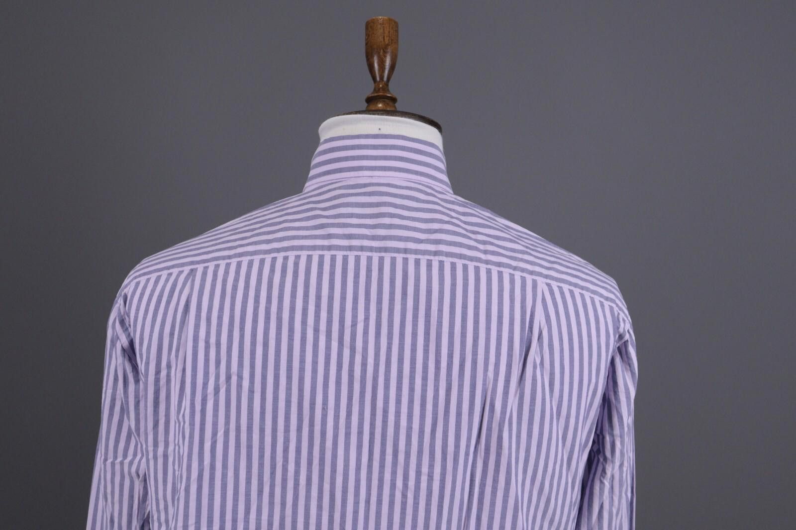 Saint James Saint James Slim Fit Blue Pinstripe Down Shirt Size XXL /48 Size US XXL / EU 58 / 5 - 10 Thumbnail