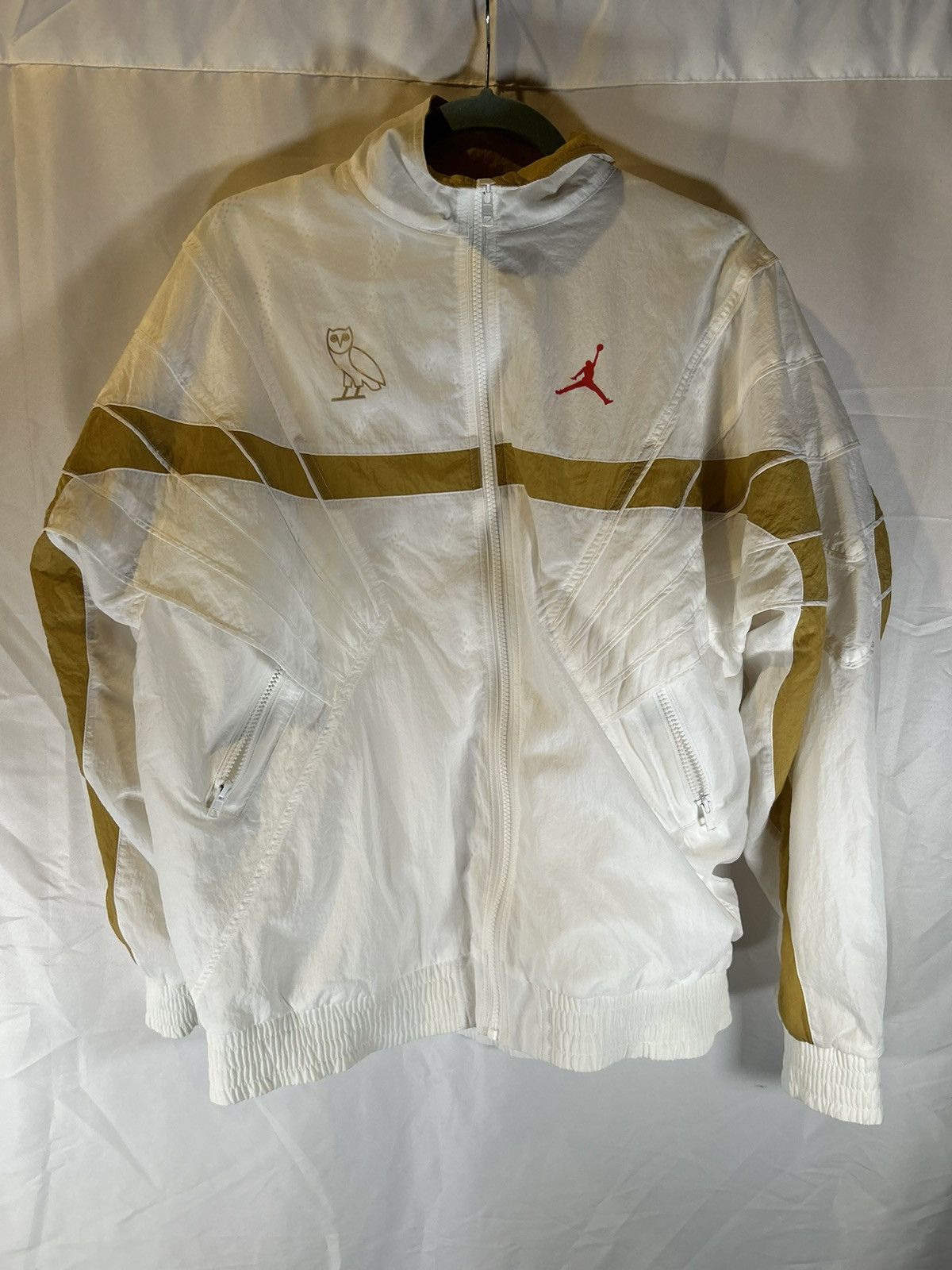 image of Ovo X Jordan 2016 Jacket in White, Men's (Size Medium)