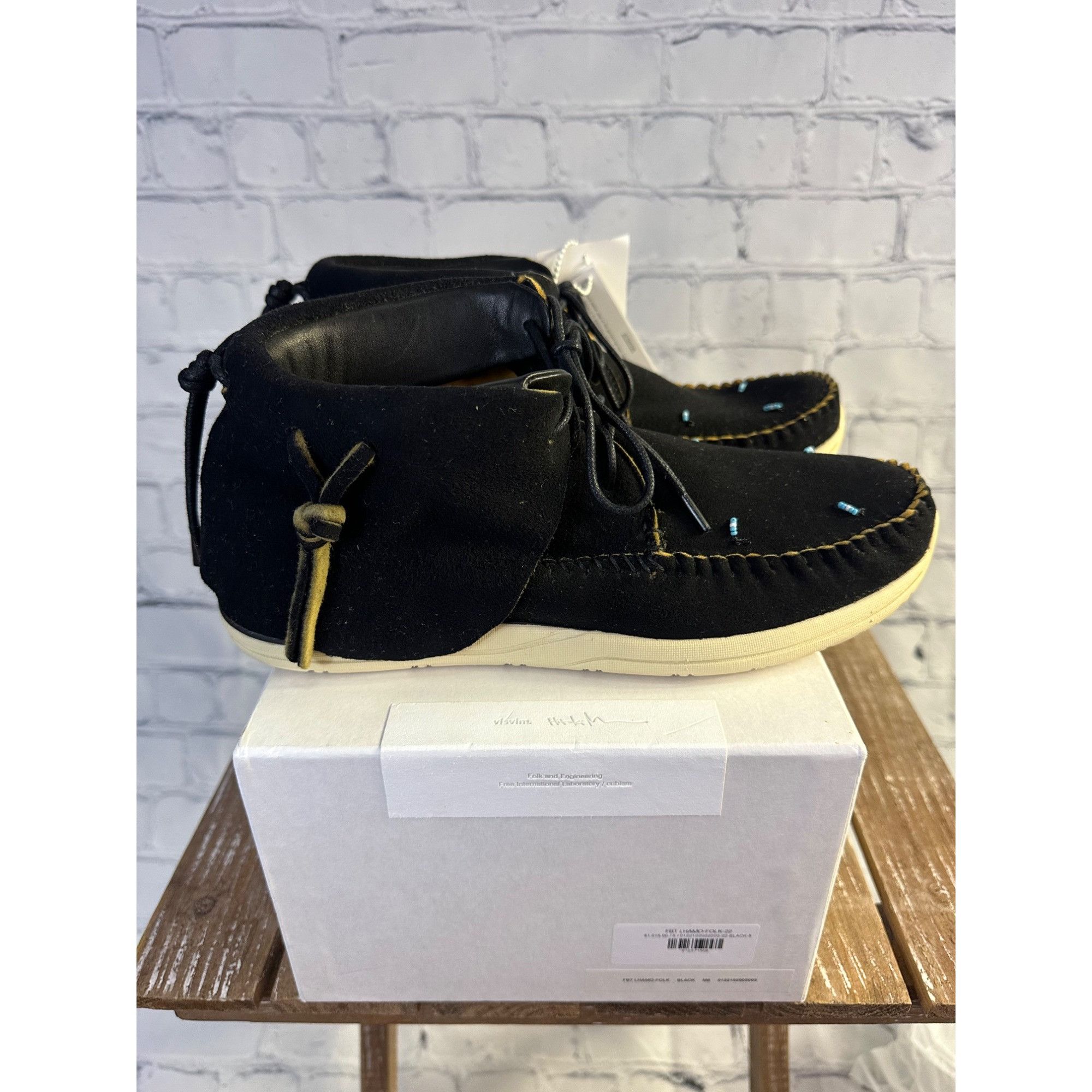 image of Visvim Fbt Lhamo-Folk Shoes in Black, Men's (Size 10.5)