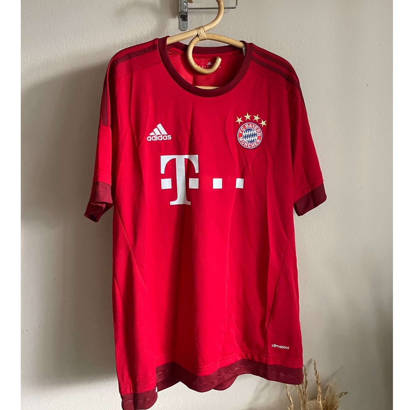 Adidas Adidas Bayern Munich Munchen 2015 Home Jersey Red X-Large XL Size US XL / EU 56 / 4 - 1 Thumbnail