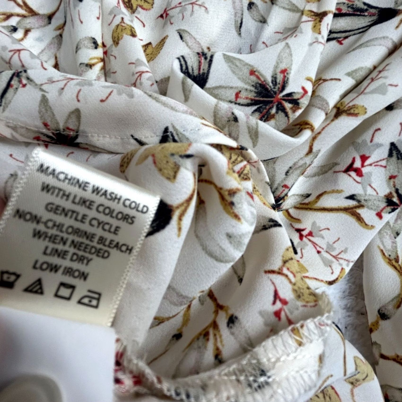 Vintage Max Studio London Womens Floral Long Sleeve Button Down Shirt Blouse XL White Size XL / US 12-14 / IT 48-50 - 5 Thumbnail