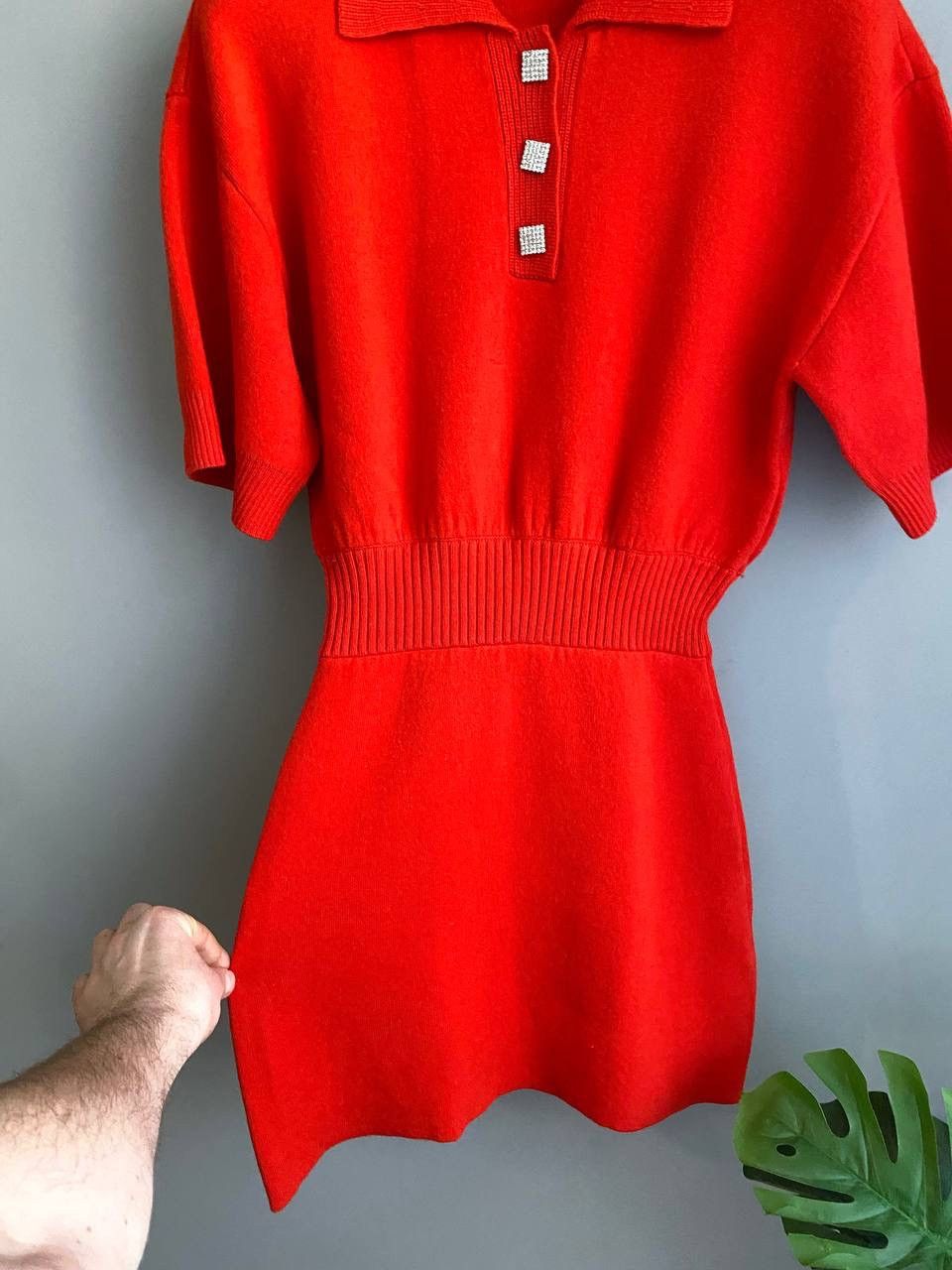 Sandro Sandro Women's Wool/Cashmere Red Knitted Mini Dress, 36/S Size S / US 4 / IT 40 - 8 Thumbnail
