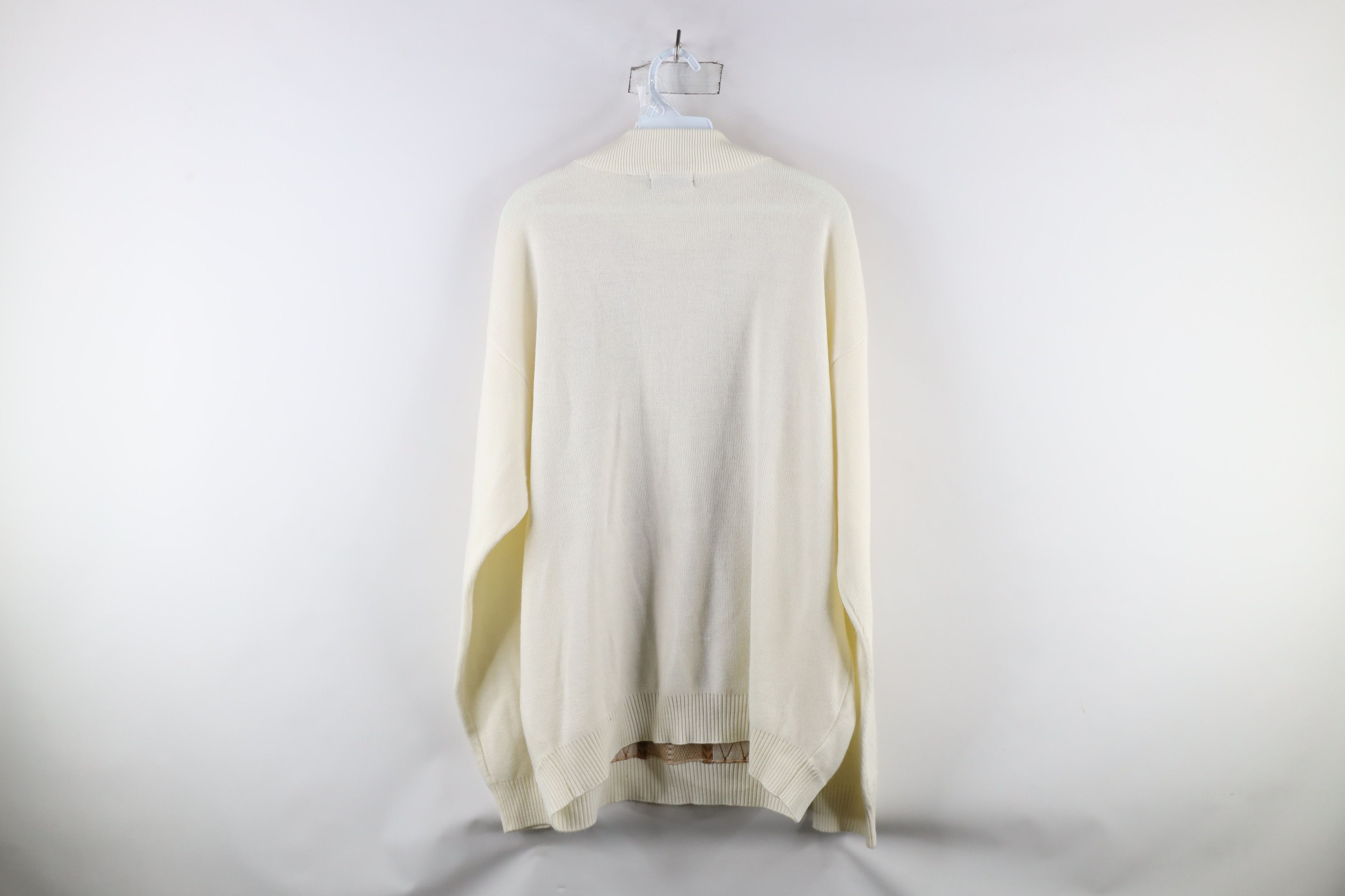 Vintage Vintage 90s Coogi Style Diamond Knit Mock Neck Sweater Size US XXL / EU 58 / 5 - 9 Thumbnail