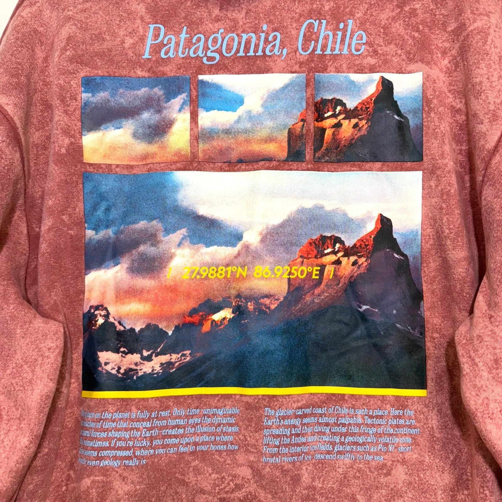 Other National Geographic L Hoodie Pink Acid Wash Patagonia Chile Size US L / EU 52-54 / 3 - 6 Thumbnail