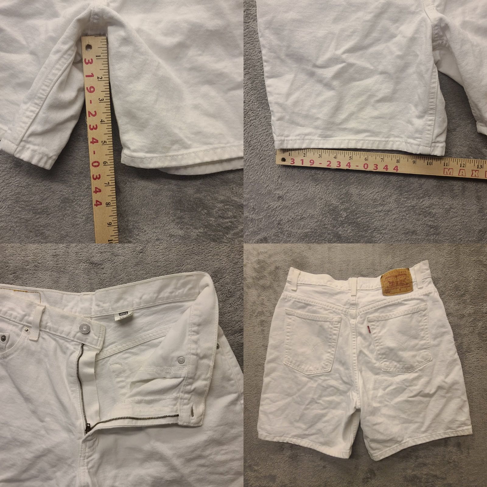 Levi's VINTAGE Levi's 550 Shorts Womens 10 Mom High Rise Relaxed Fit White 90s Size 32" / US 10 / IT 46 - 8 Thumbnail