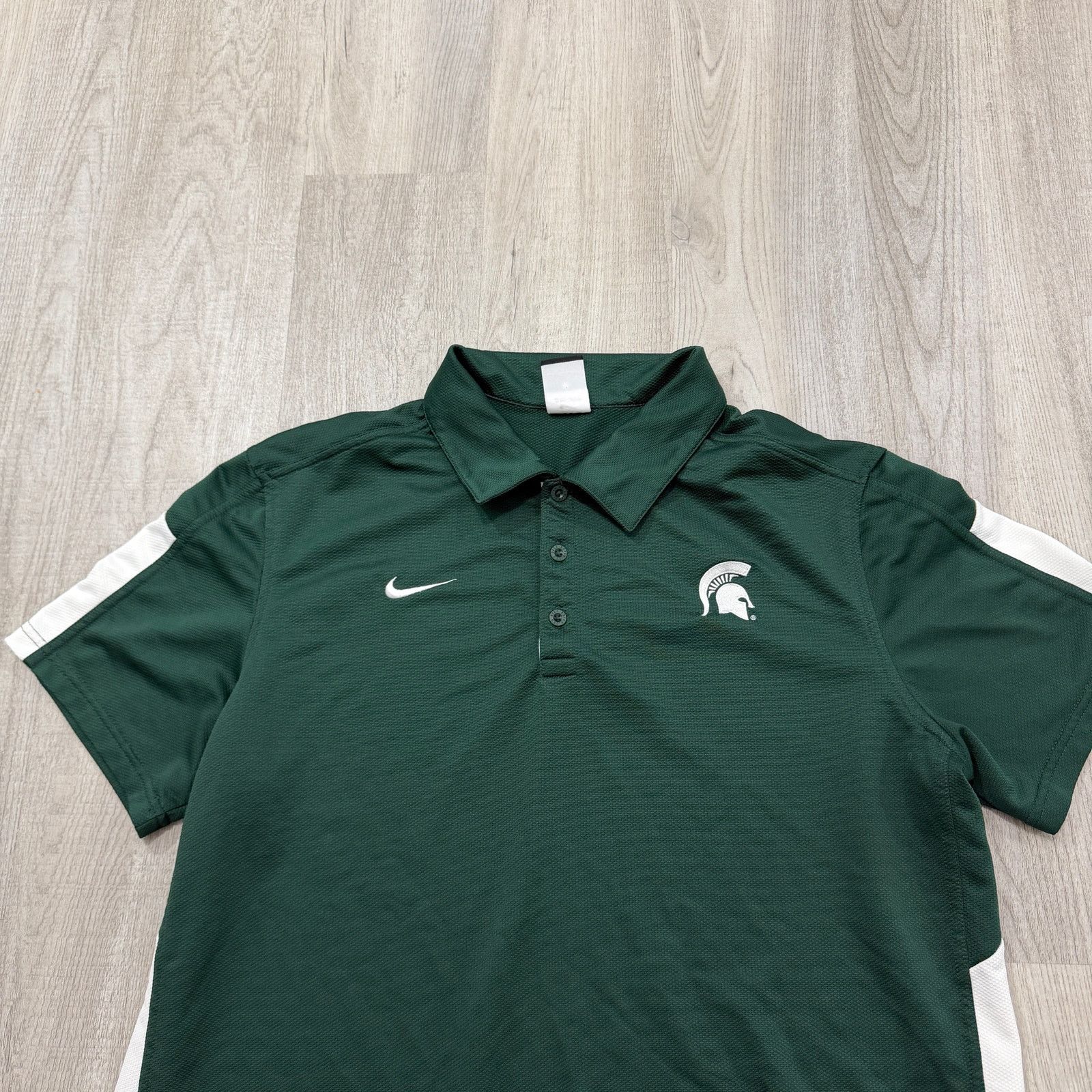 Nike Nike Michigan State Spartans Polo Shirt Men's Large Green Size US L / EU 52-54 / 3 - 2 Thumbnail