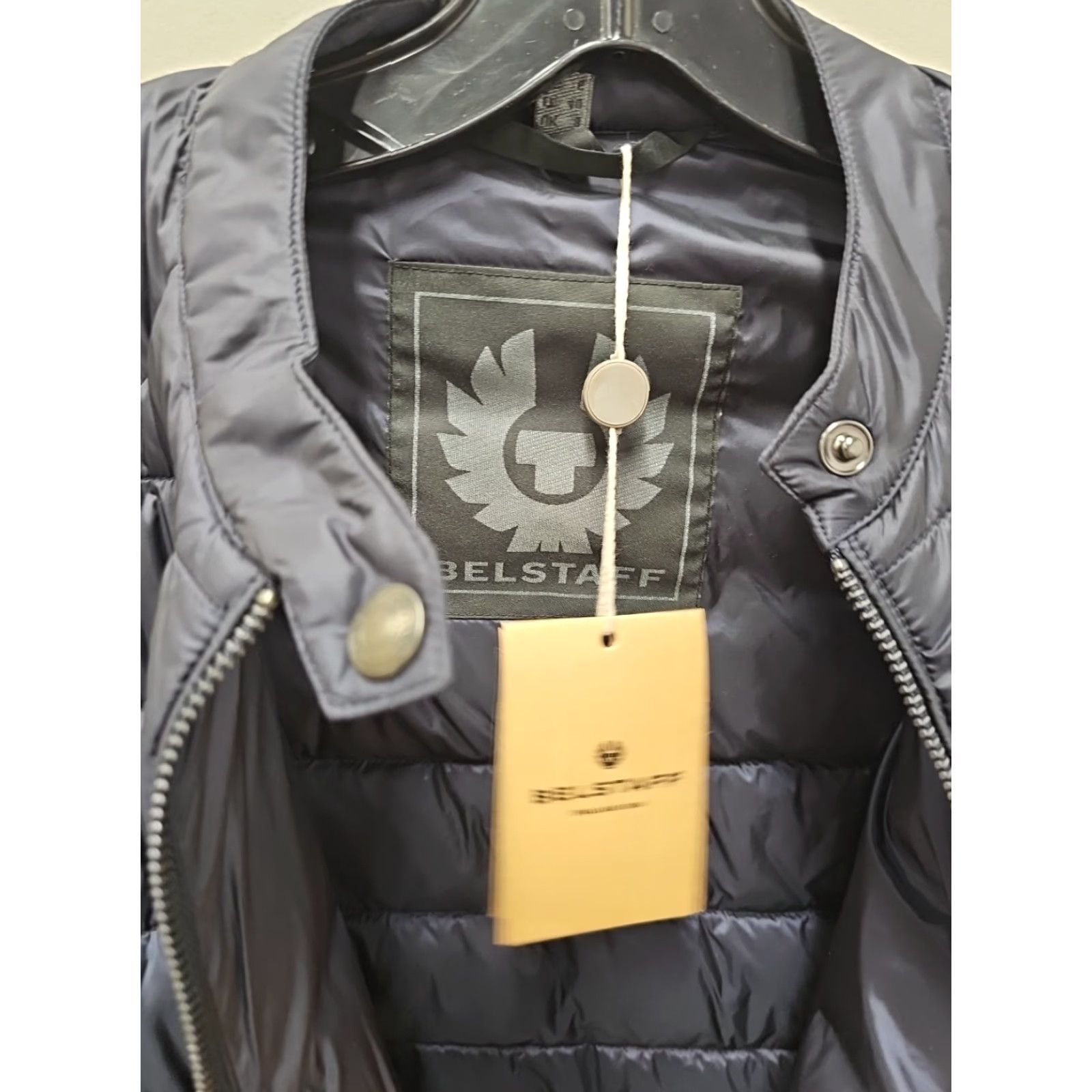Belstaff VINTAGE Belstaff Jacket Blue PUFFER RANFORD DOWN Belstaff Women 8 Jacket Mid-Length Long Sleeve City Classic 90s Designer London City blue down jacket Size M / US 6-8 / IT 42-44 - 4 Thumbnail