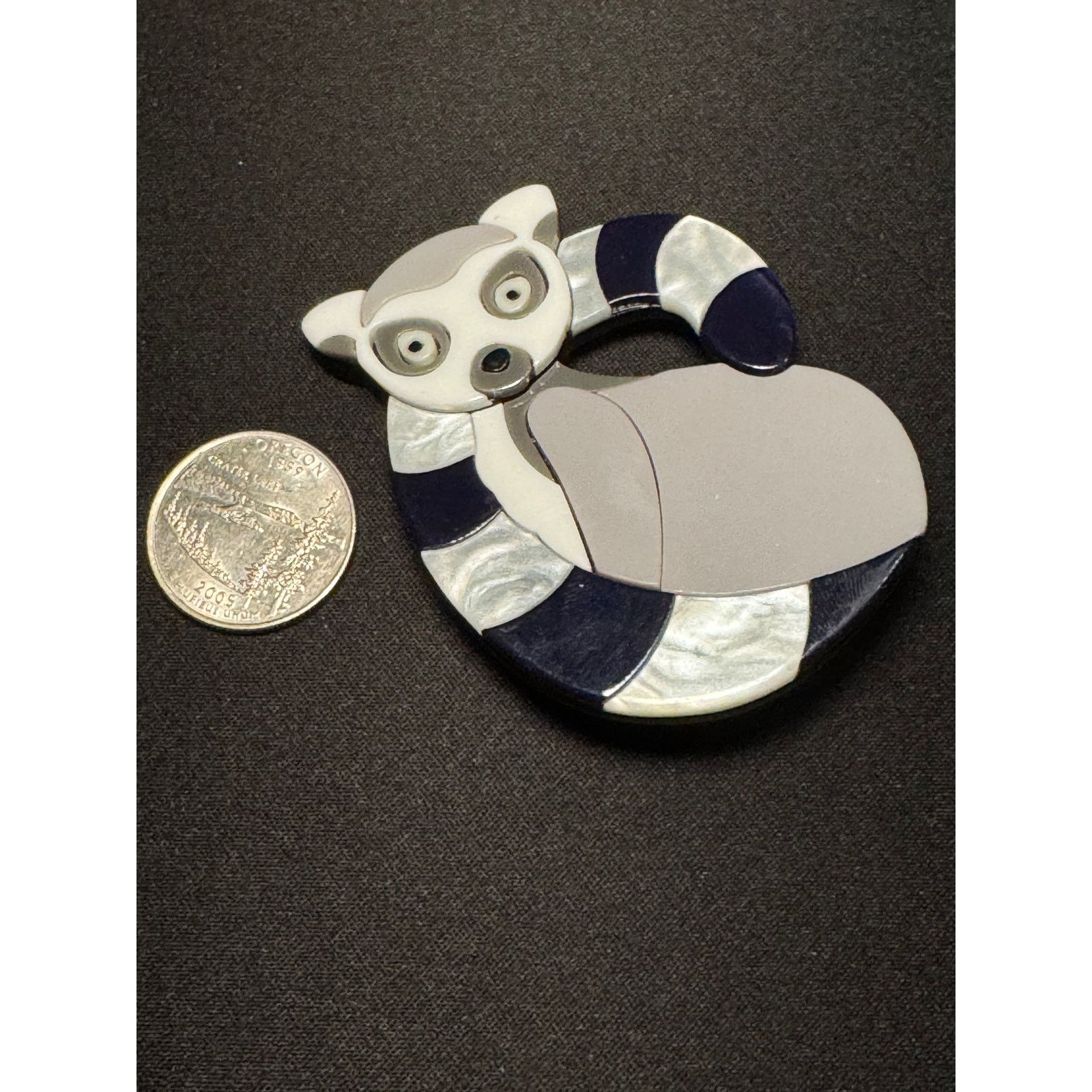 Other Large 3D Printed Ring Tailed Lemur Brooch Size ONE SIZE - 3 Thumbnail