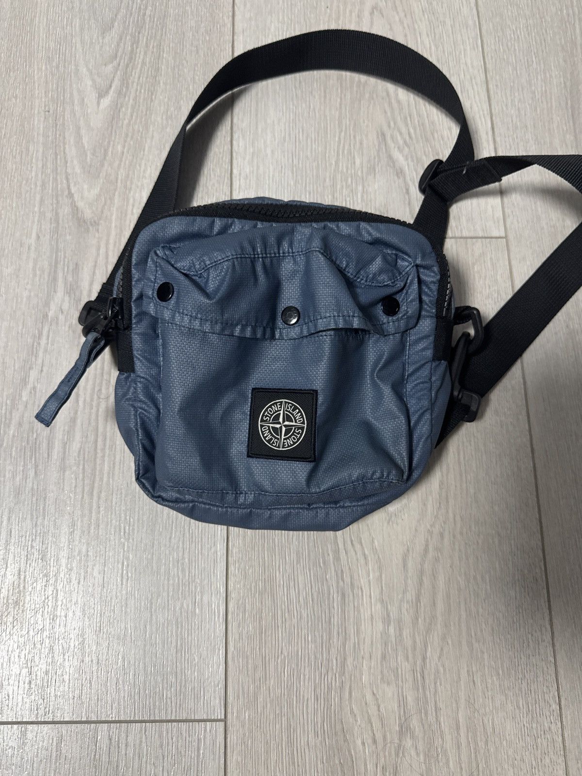 Stone Island Messenger Bag in Blue, Men's